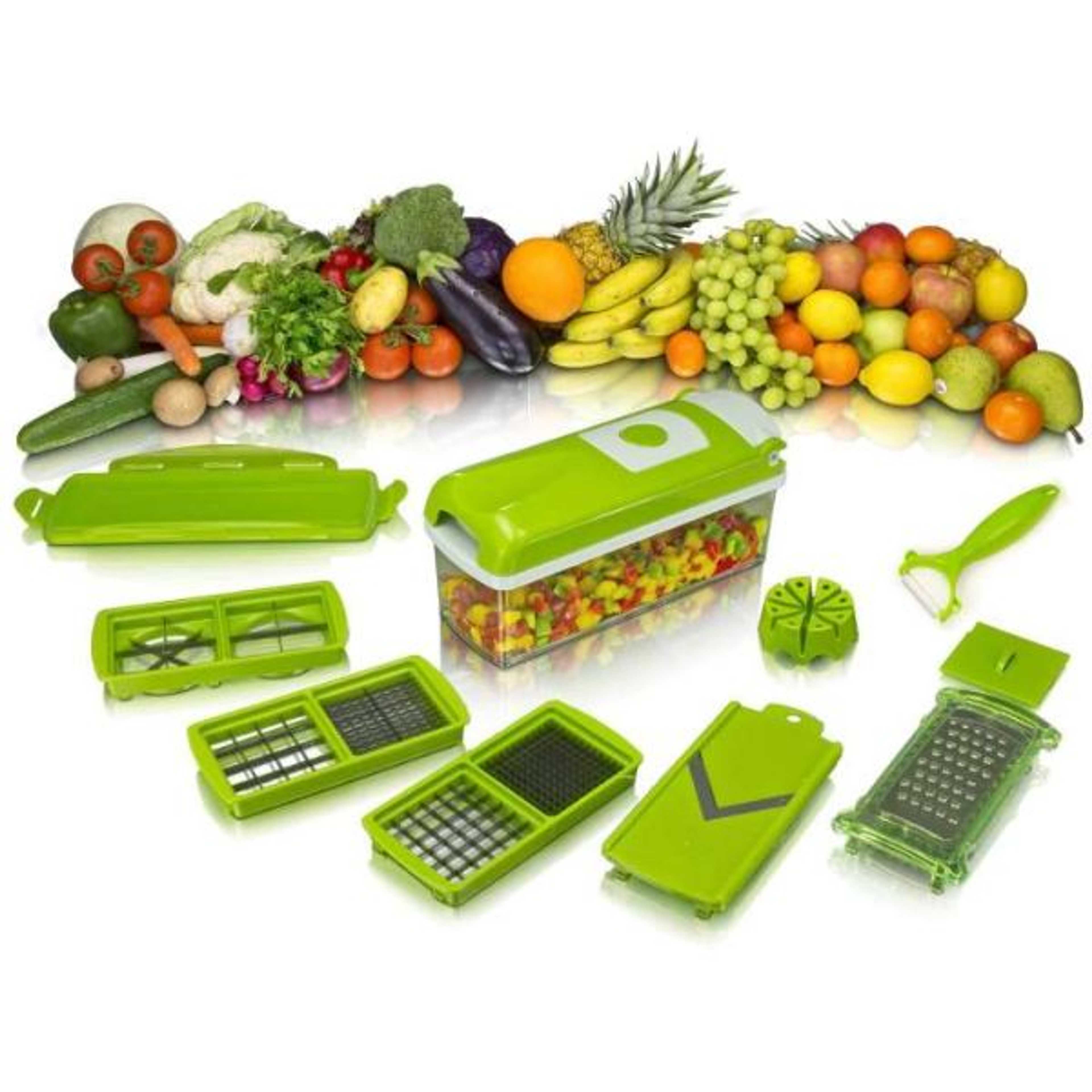 Nicer Dicer Vegetable & Fruit Cutter - Set of 12 Pieces - Product Main Image