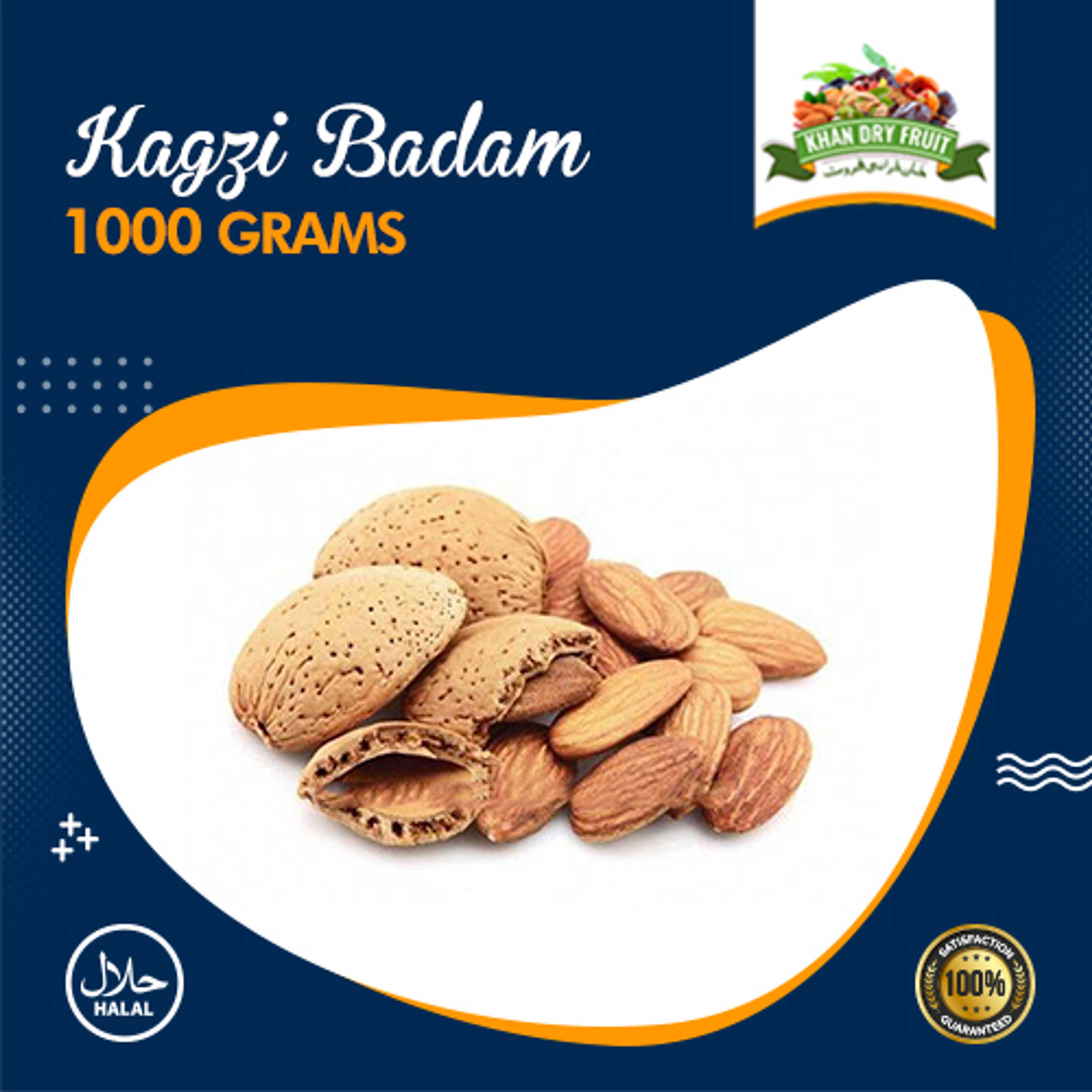 Desi Sabit badam kata badam [ Gilgiti best quality kata badam [ 1000 Grams Pack ] Almonds