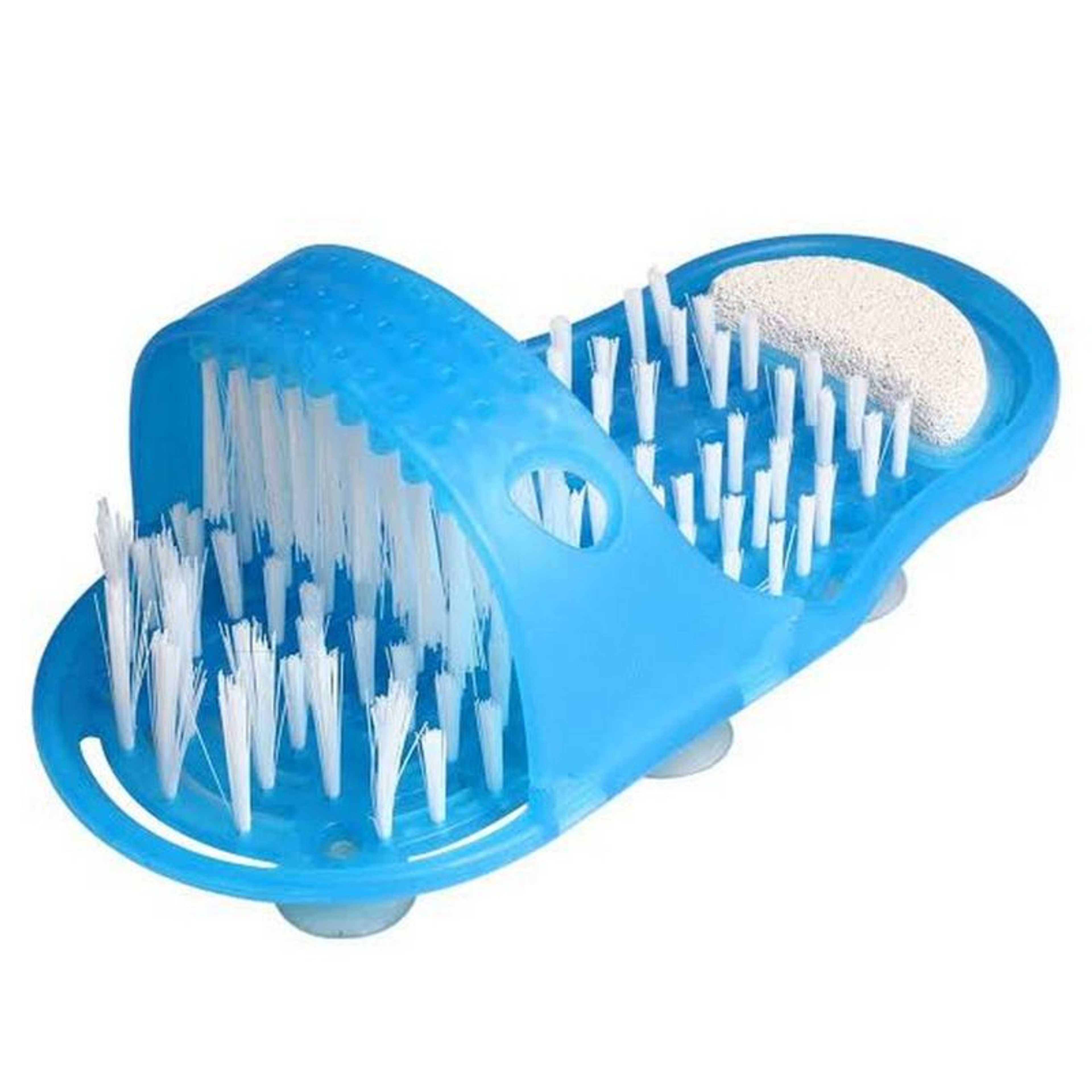 Magic Feet Cleaner, Foot Scrubber Feet Shower Spa Exfoliating Foot Massager Slipper Easy Cleaning Brush - Blue