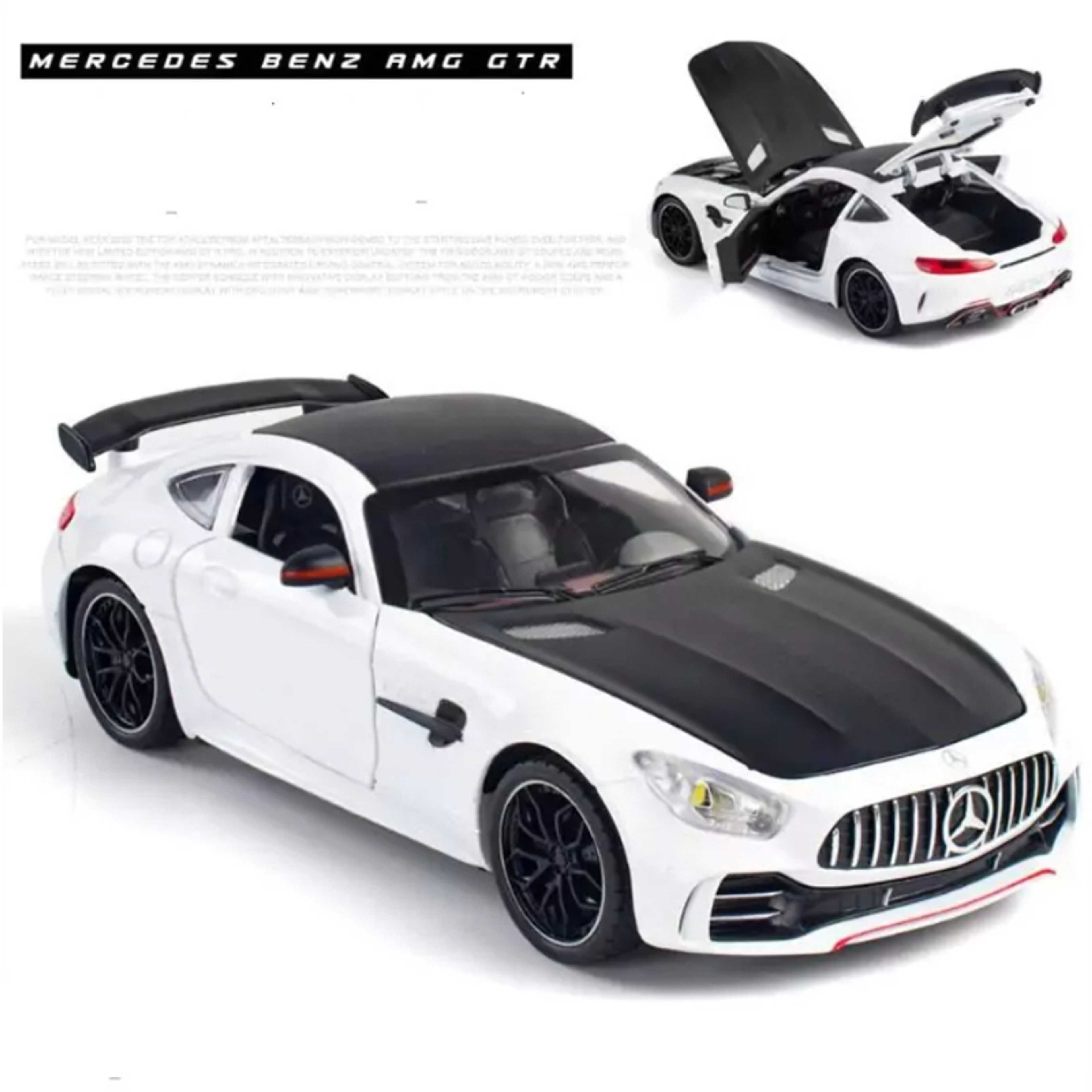 Diecast AMG GTR-White Toy Model Car