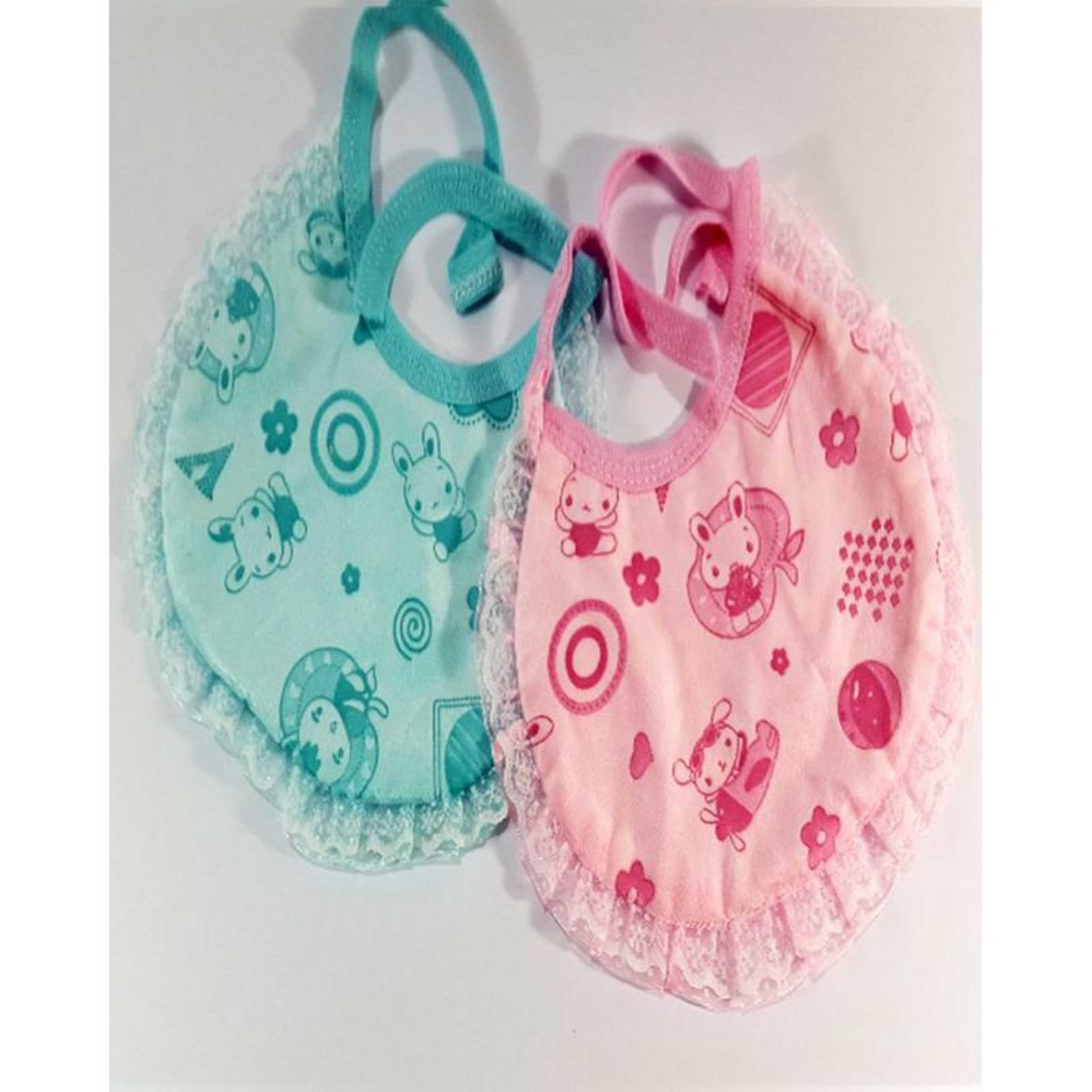 Baby Bib Velvet with water proof back  For New Born To 4 Month Baby pack of 2