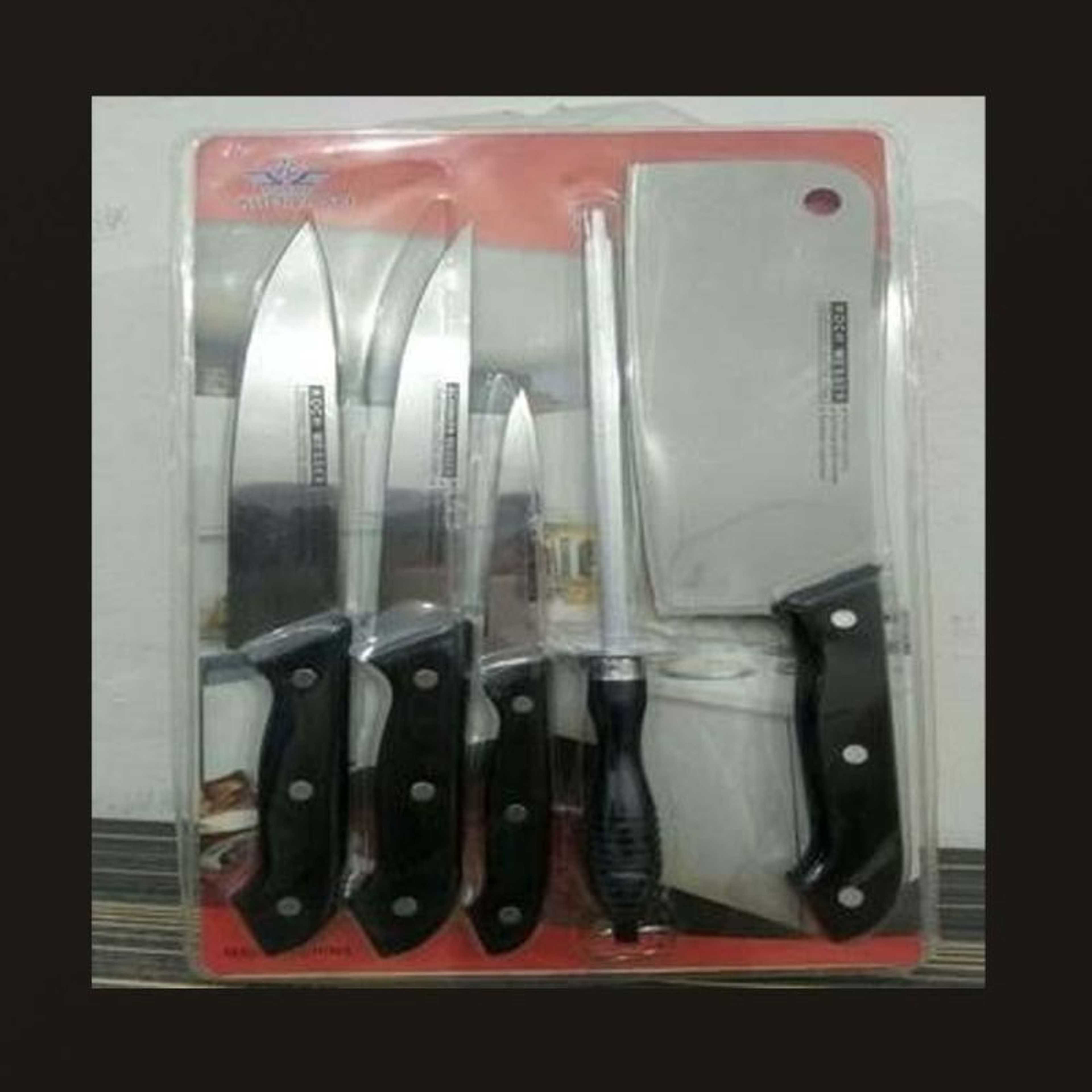 Pack of 5 - Knife Set with Free Wooden Cutting Board