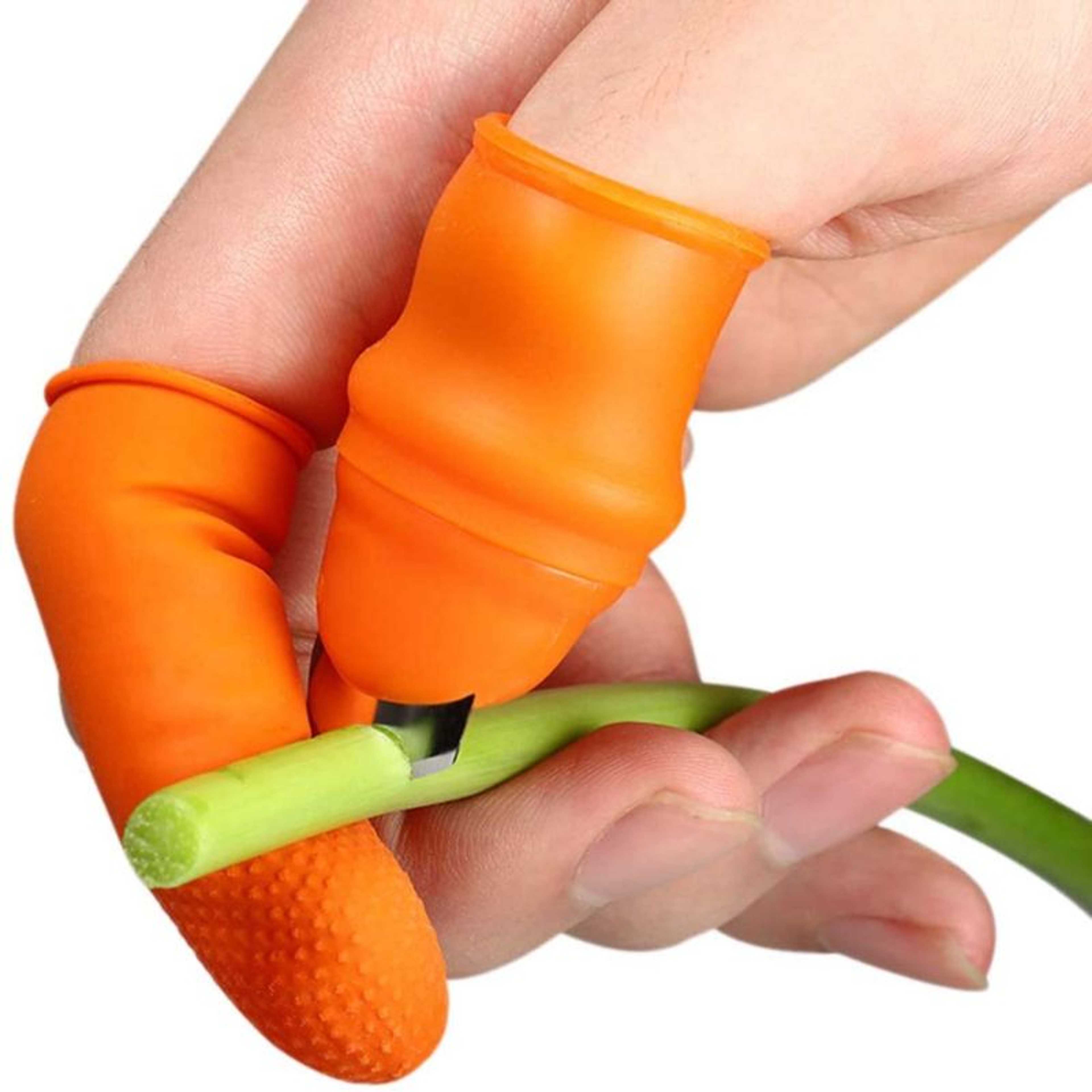 Set of 6 Silicone Thumb + Fingers Cutter Set Labor-saving Harvesting Plant Picking Tool Vegetable and Fruit Gardening Tools - Product Main Image