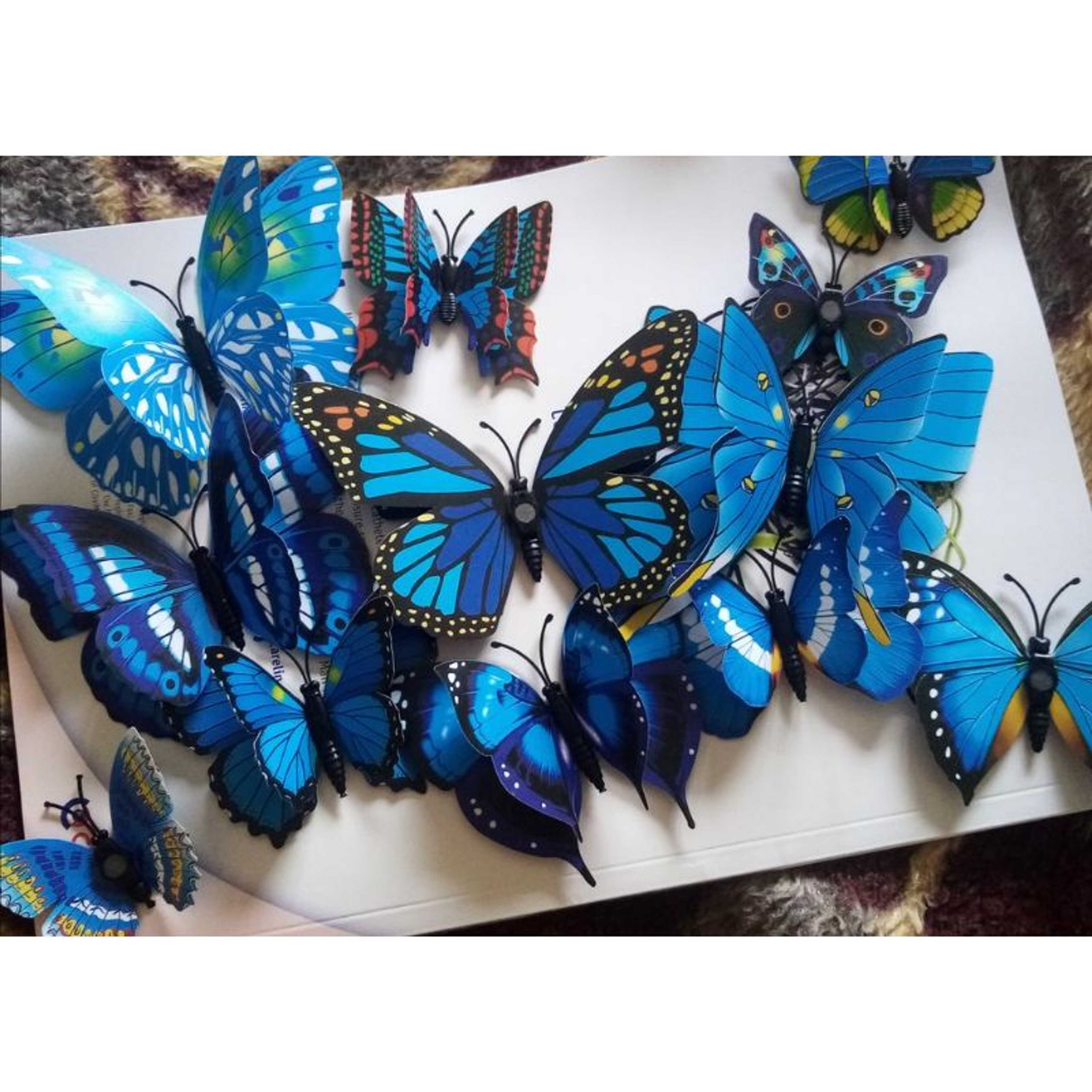 12 PCS 3D Butterfly Wall Decor Cute Butterflies Wall Stickers Art Decals Home Decoration Wall Art - Product Main Image