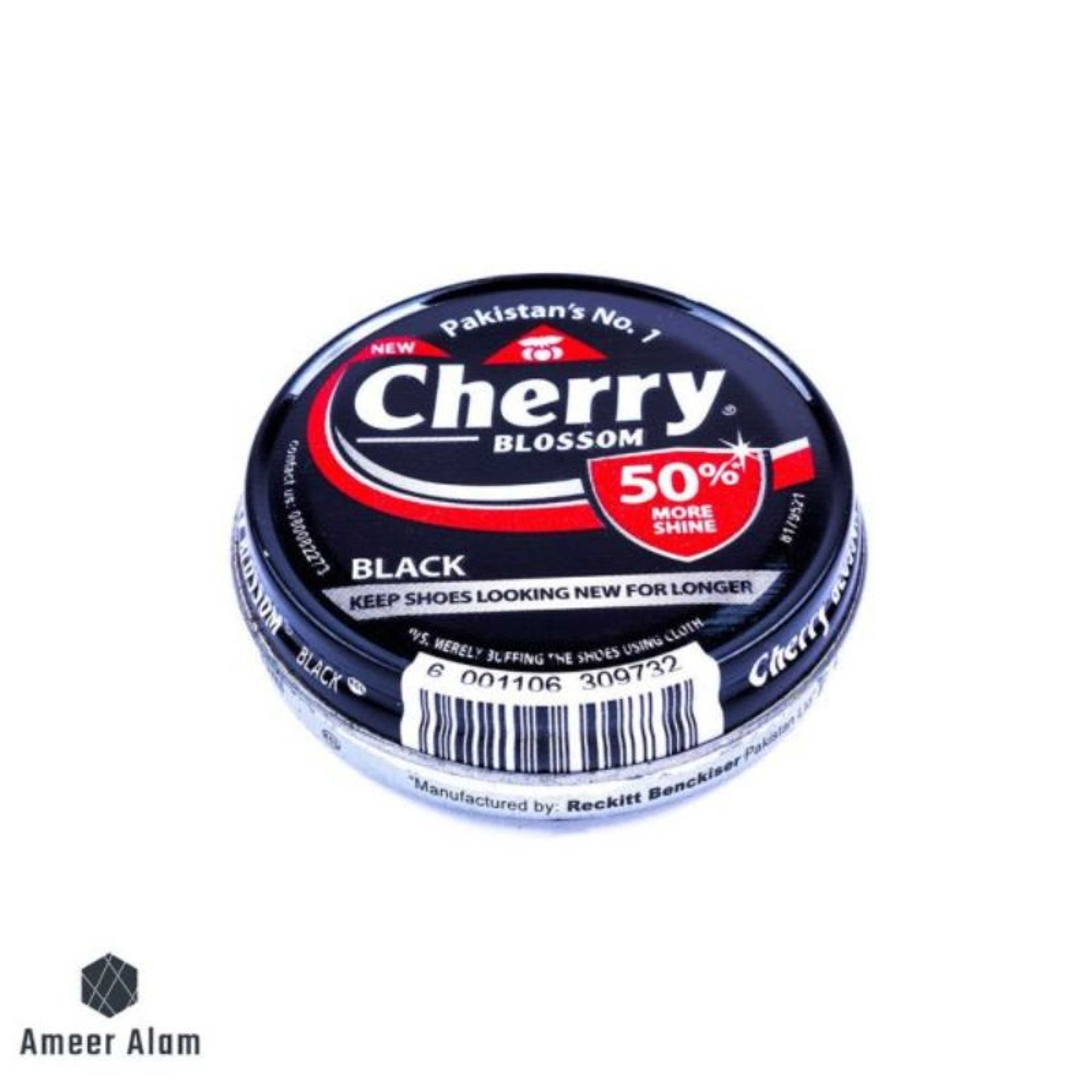 Cherry Blossom Black Shoe Polish 20ml