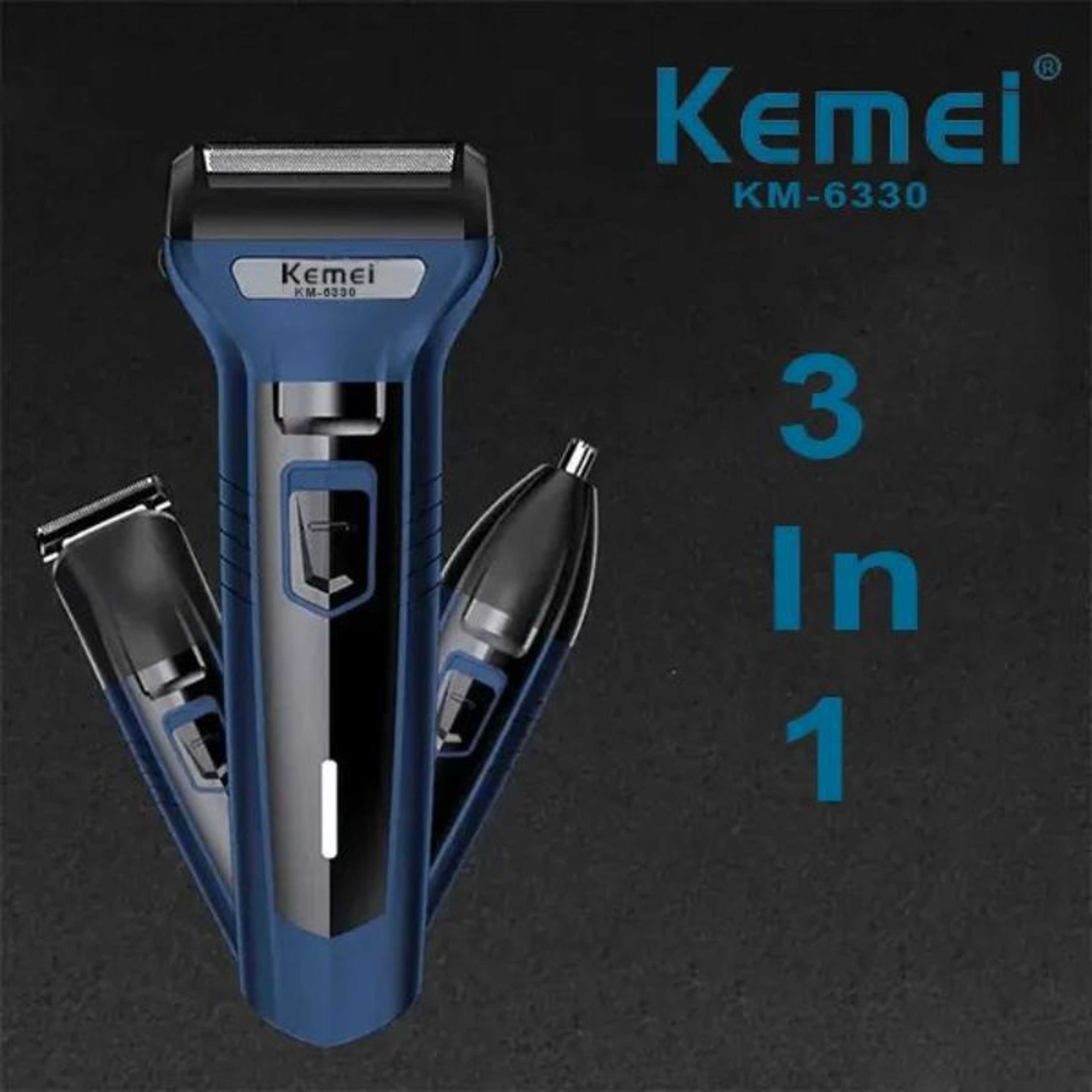 Keme i 3 In 1 km 6330 Rechargeable Hair Kemei 3 In 1 km 6330 Rechargeable Hair Clipper Shaver beard Styling Hair Removal machine km-6558 - blackClipper Shaver beard Styling Hair Removal machine km-6558 - black