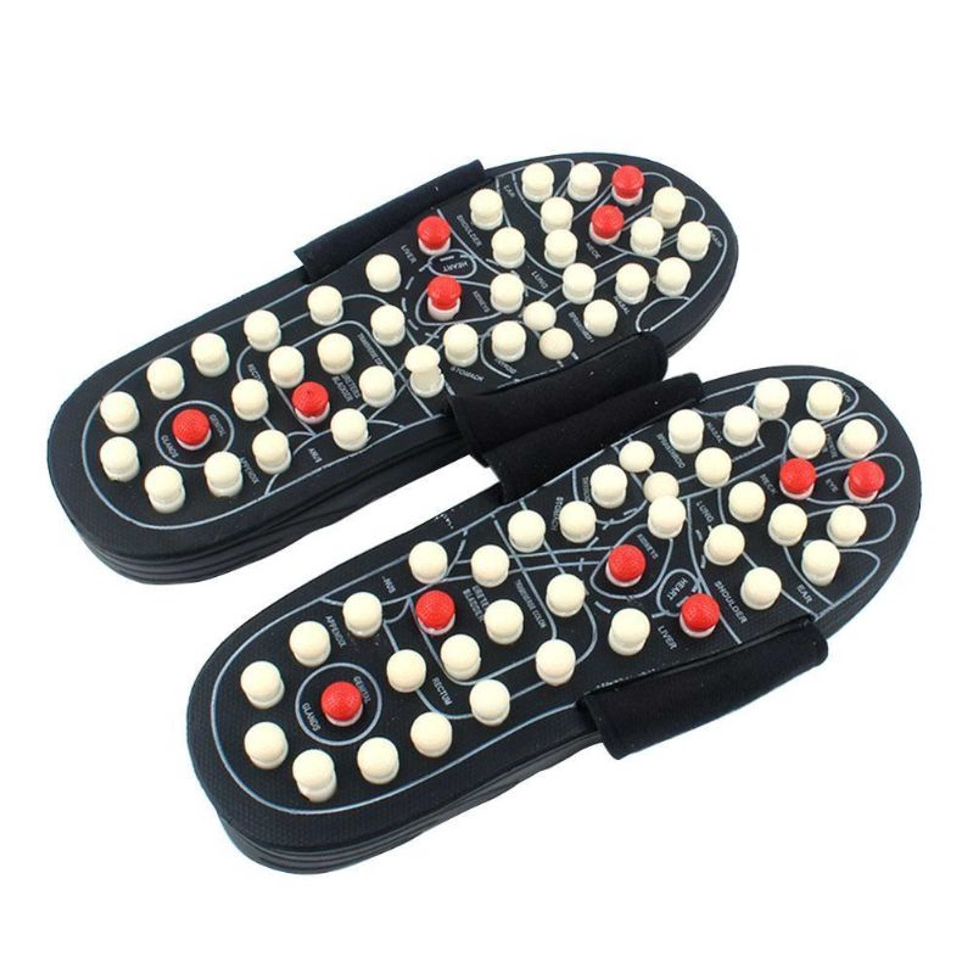 Foot Reflexology - Foot Massage Slippers - Black Best Quality