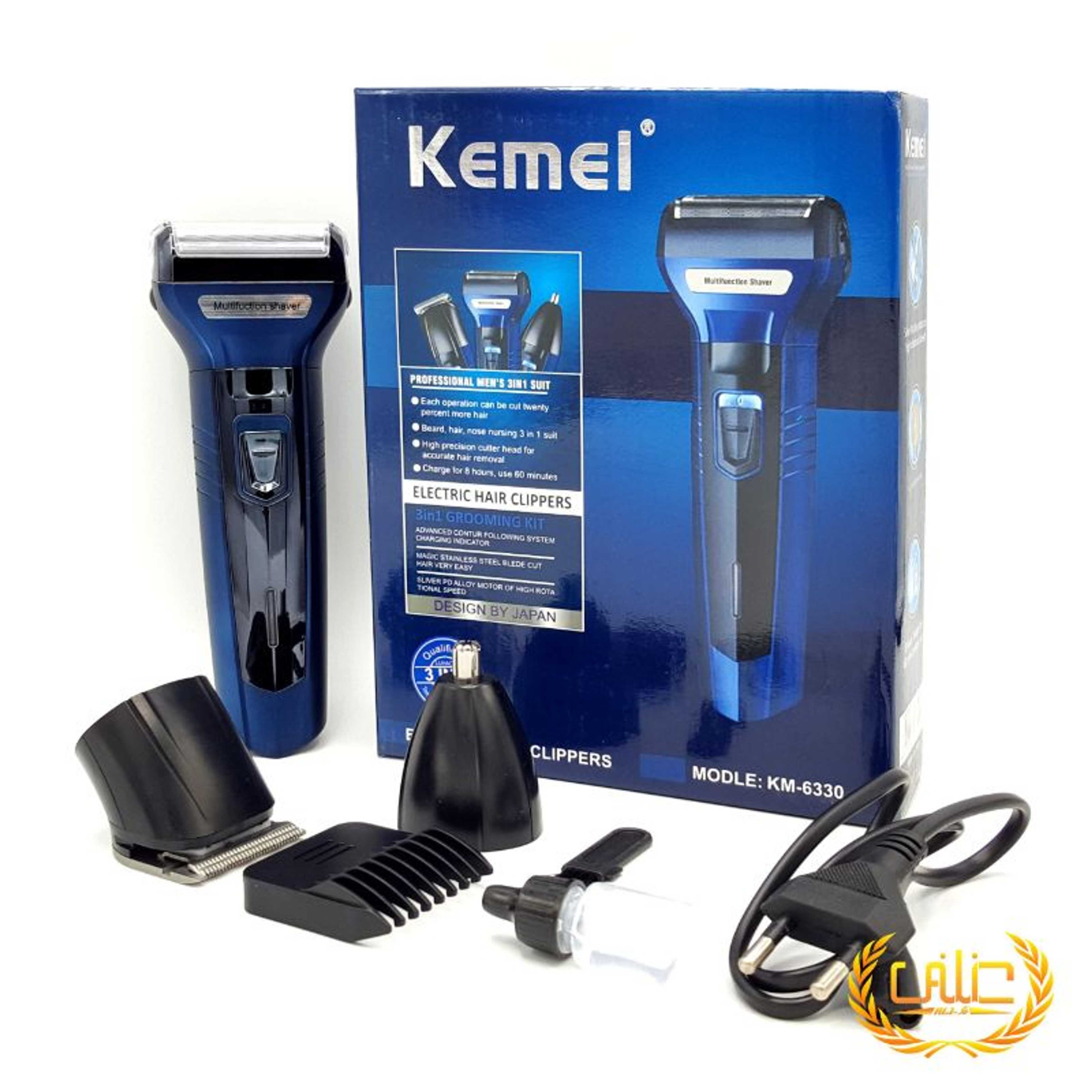 Shaving Machine Kemei Km-6330 3 In 1 Rechargeable Hair Clipper Shaver beard Styling Hair Removal machine for men