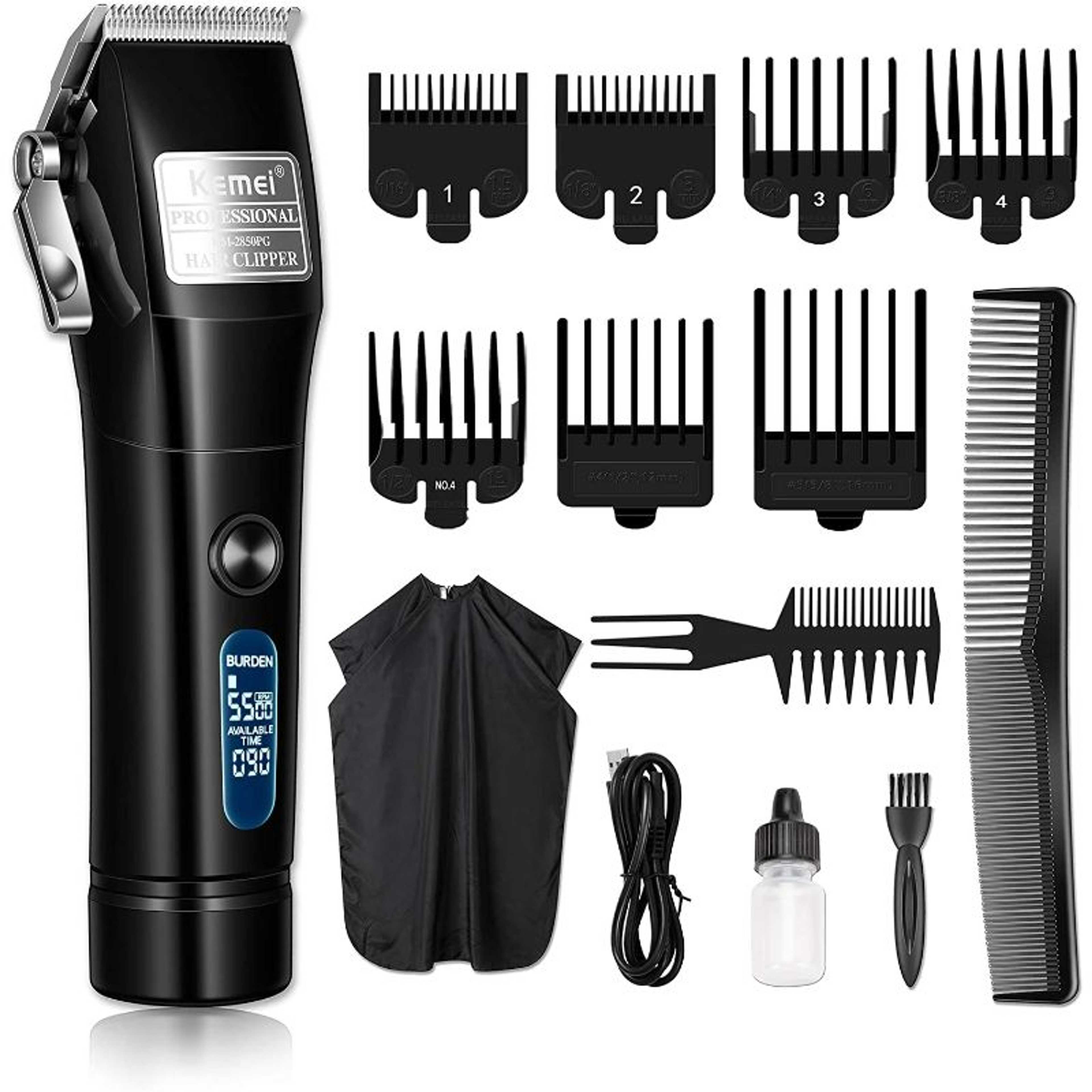 Professional PG-103 kemei electric rechargeable shaver trimmer and hair clipper for multi use and high quality with DC 12 volt charging system