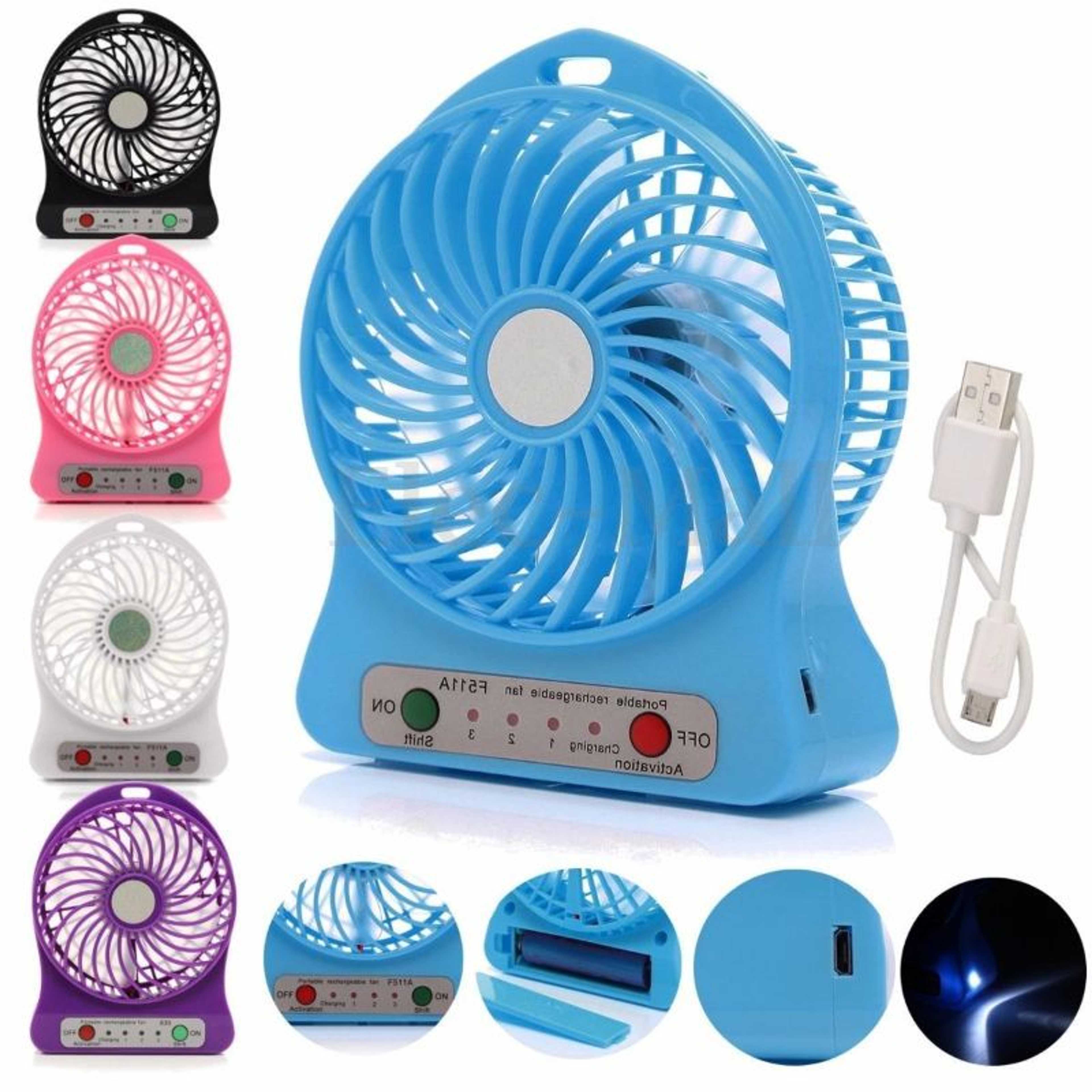 portable mini fan battery operated rechargeable fan