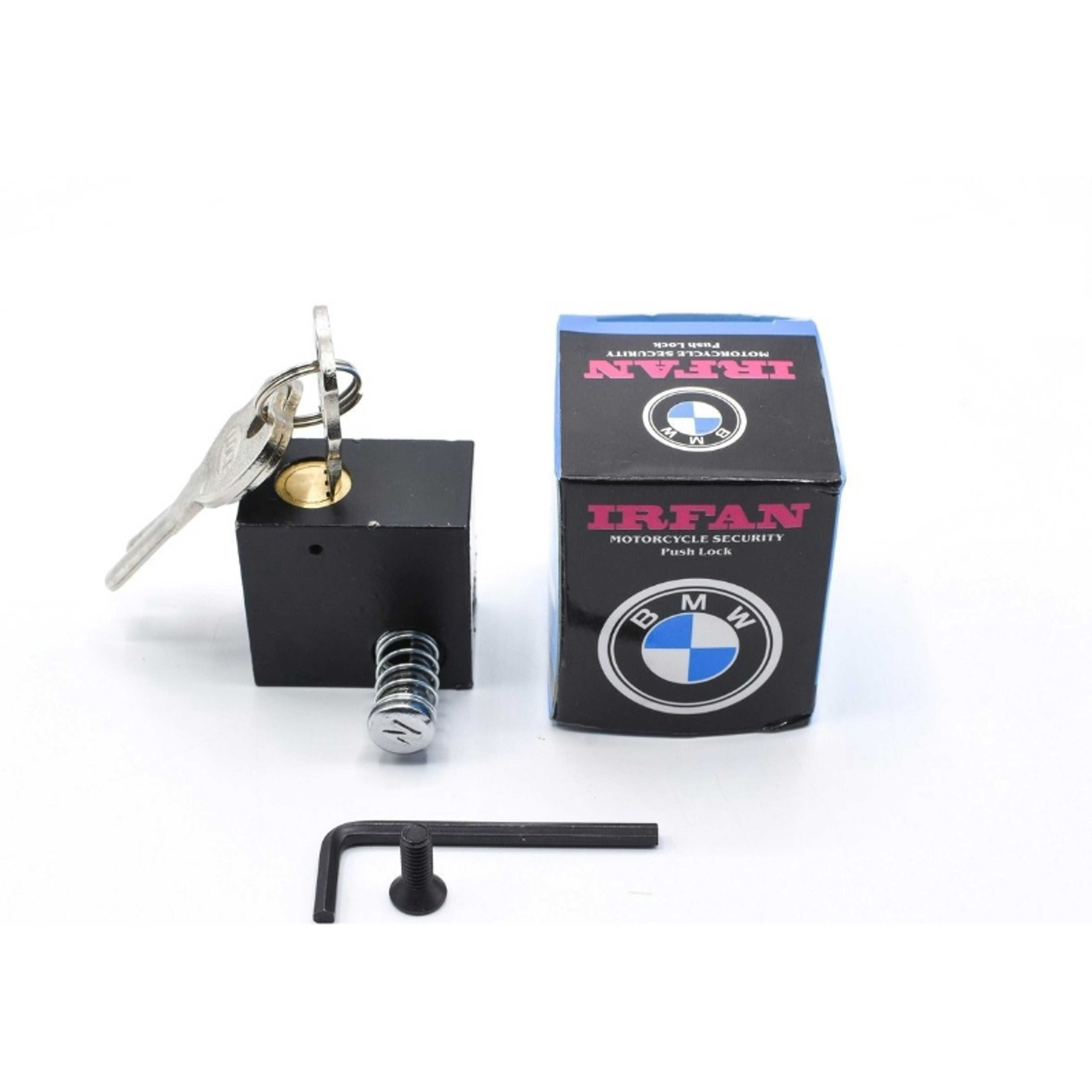 Security Lock Push Button DIY Fixing Without Welding Heavy Duty for Motorcycle / Motorbike / Bike Universal