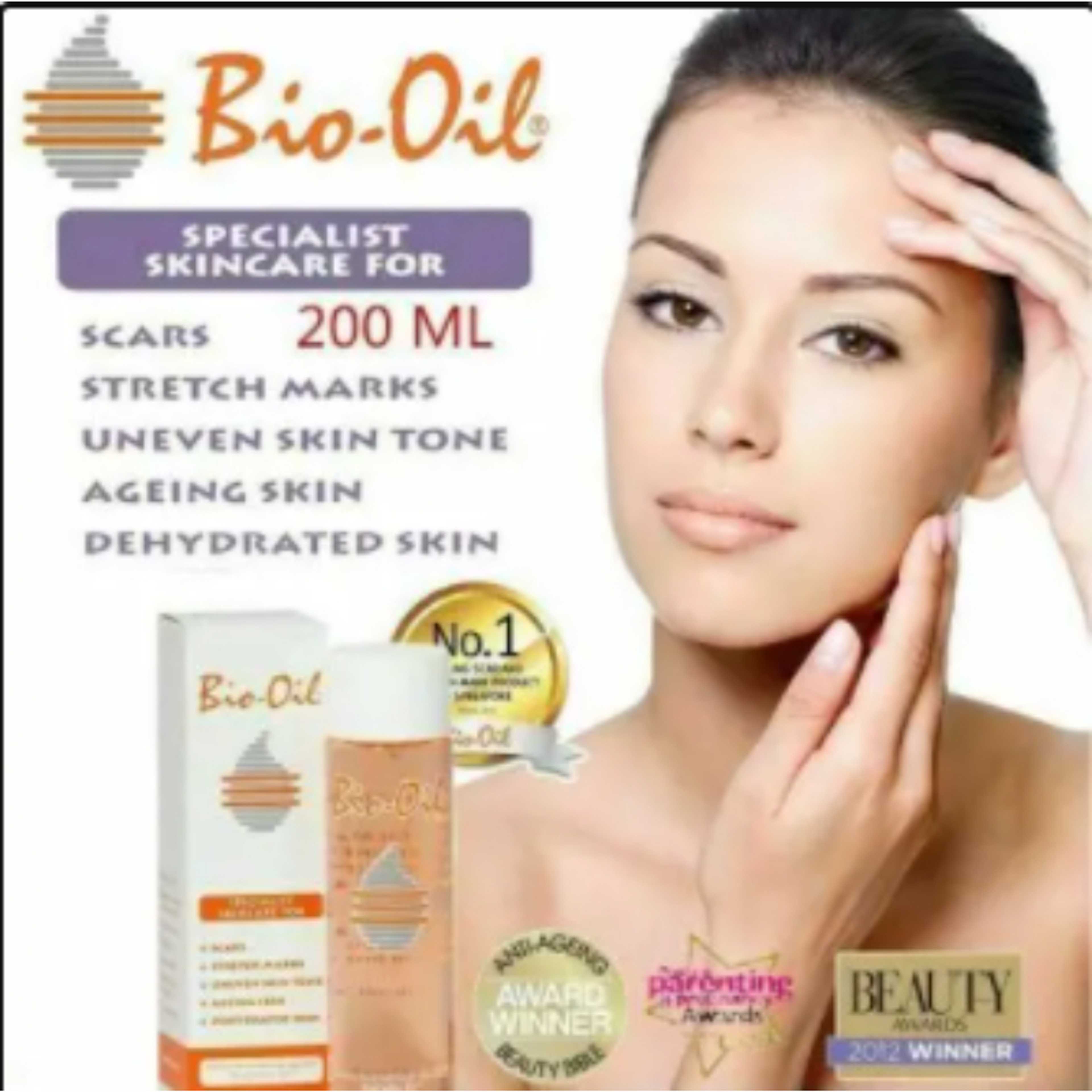 Bio-Oil Multi use Skincare Oil 60 ml (Scars, Stretch marks, Uneven skin tone, Ageing skin, Dehydrated skin) (Import From South Africa)