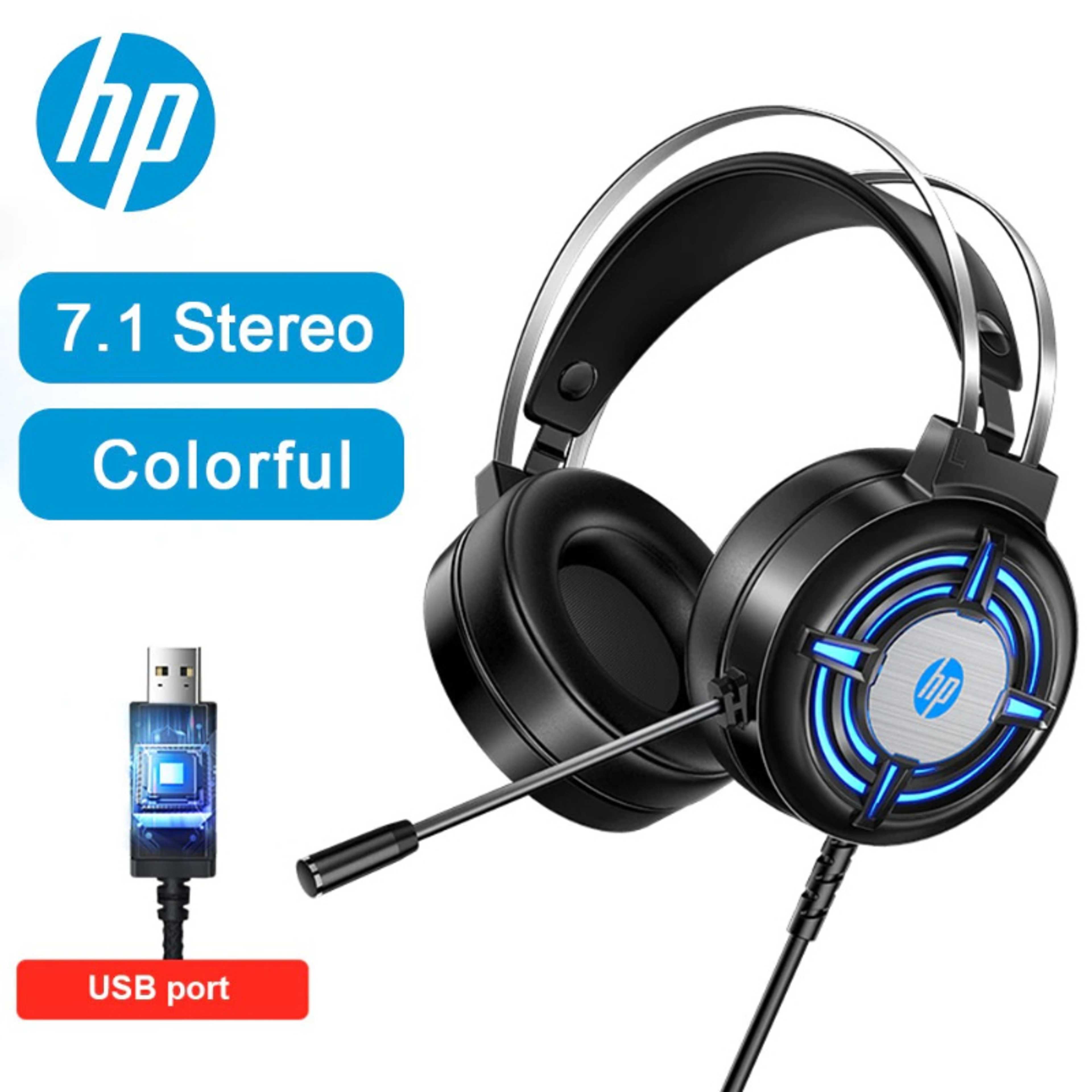 Gaming 7.1 Surround Stereo Headset Laptop Colorful Light Headphones With Mic 3.5mm USB