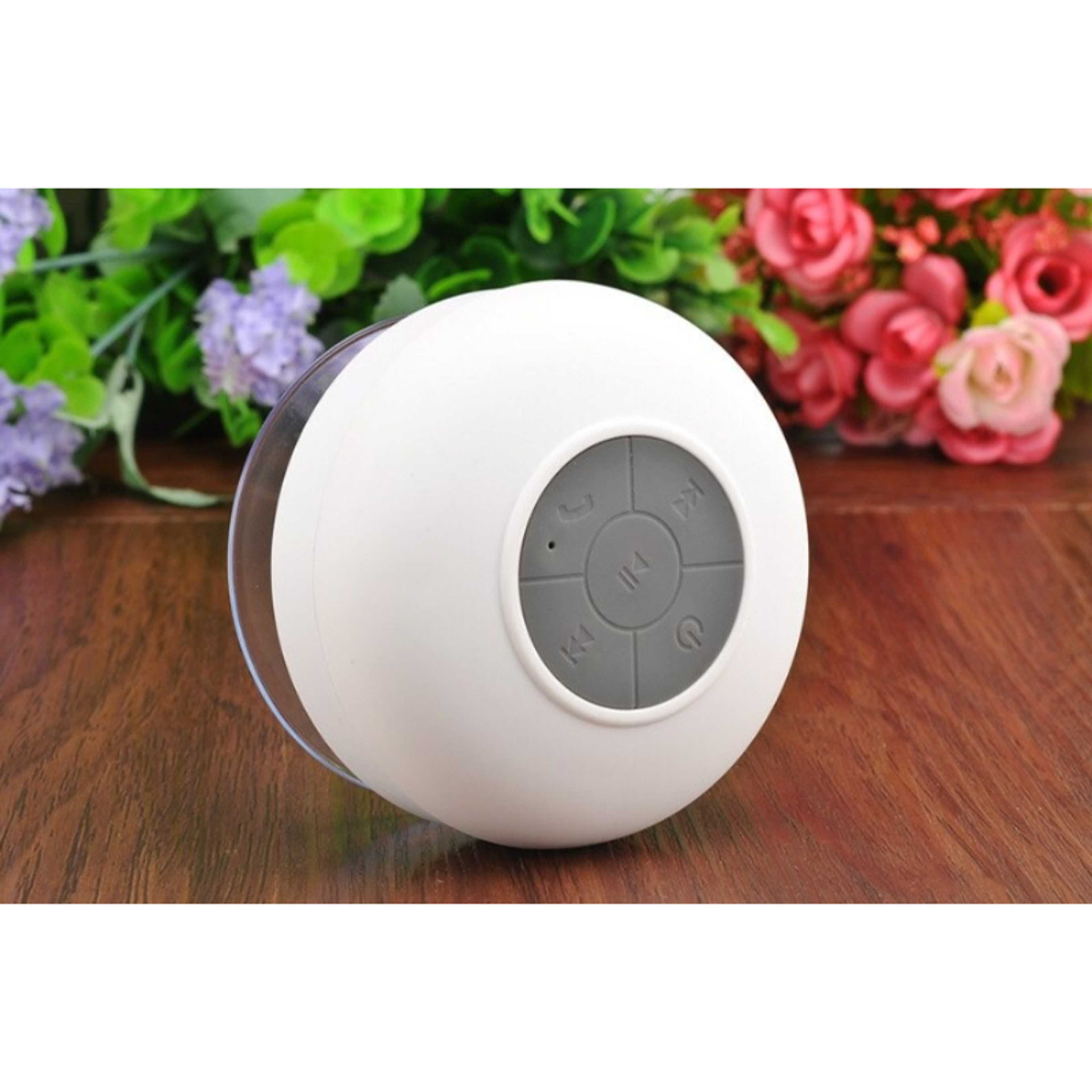 BTS-06 Bluetooth Shower Speaker Water Resistant Built-In Microphone Suction Cup Music Control