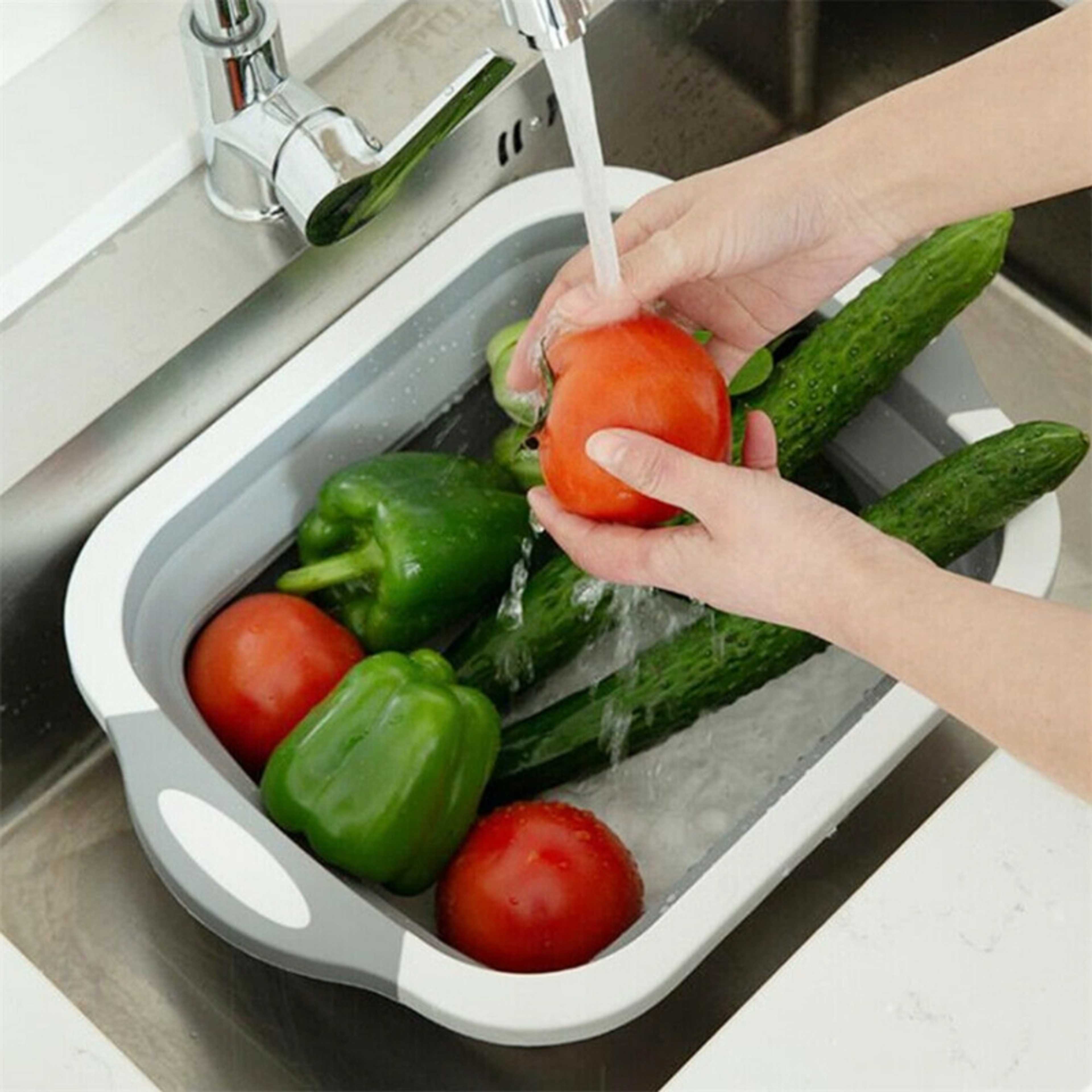 4-In-1 Multi-board High Quality Drain Basket Foldable For Kitchen Fruits - Product Main Image