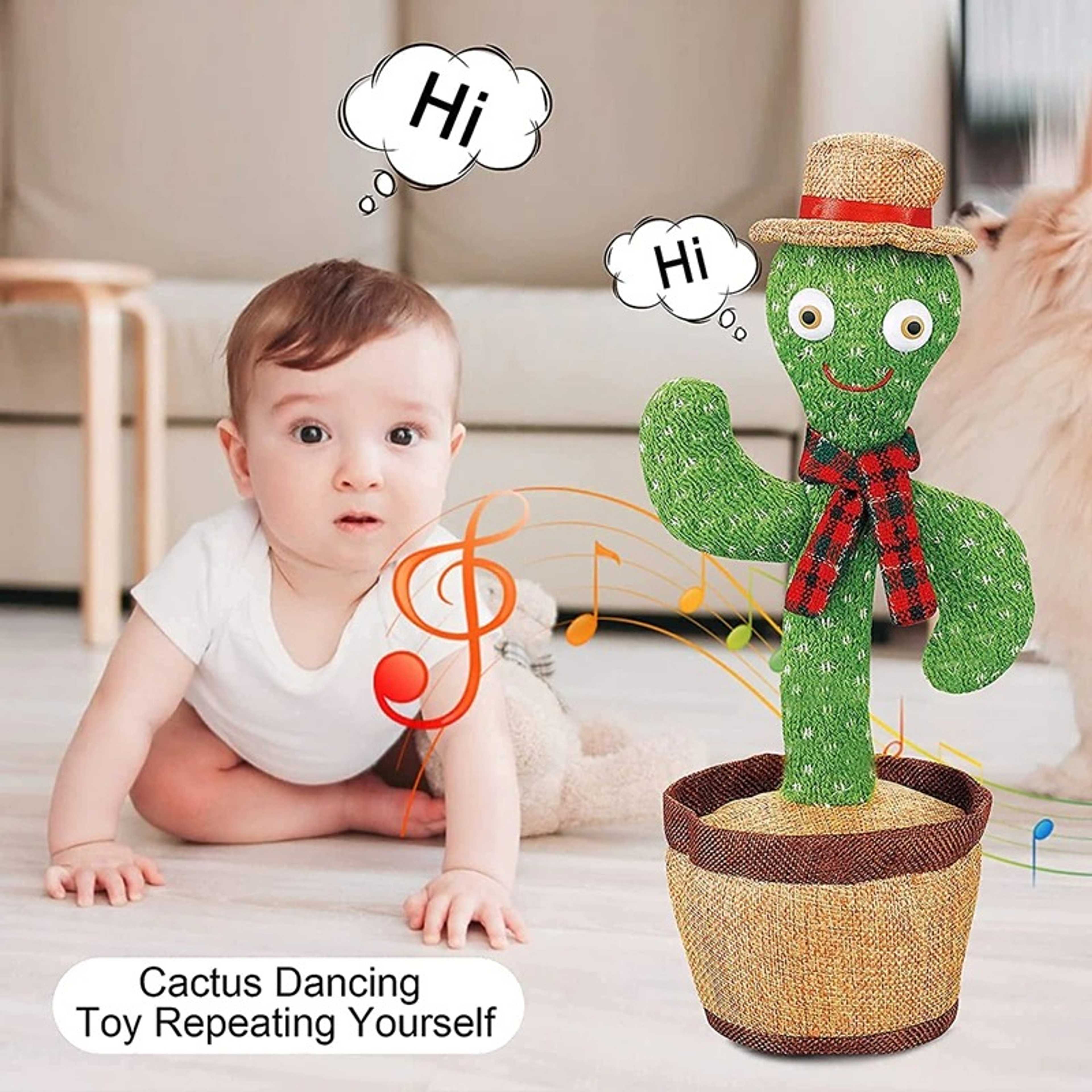 Electronic Shake Dancing Cactus Funny Singing Wriggle Dancing Educational Toy