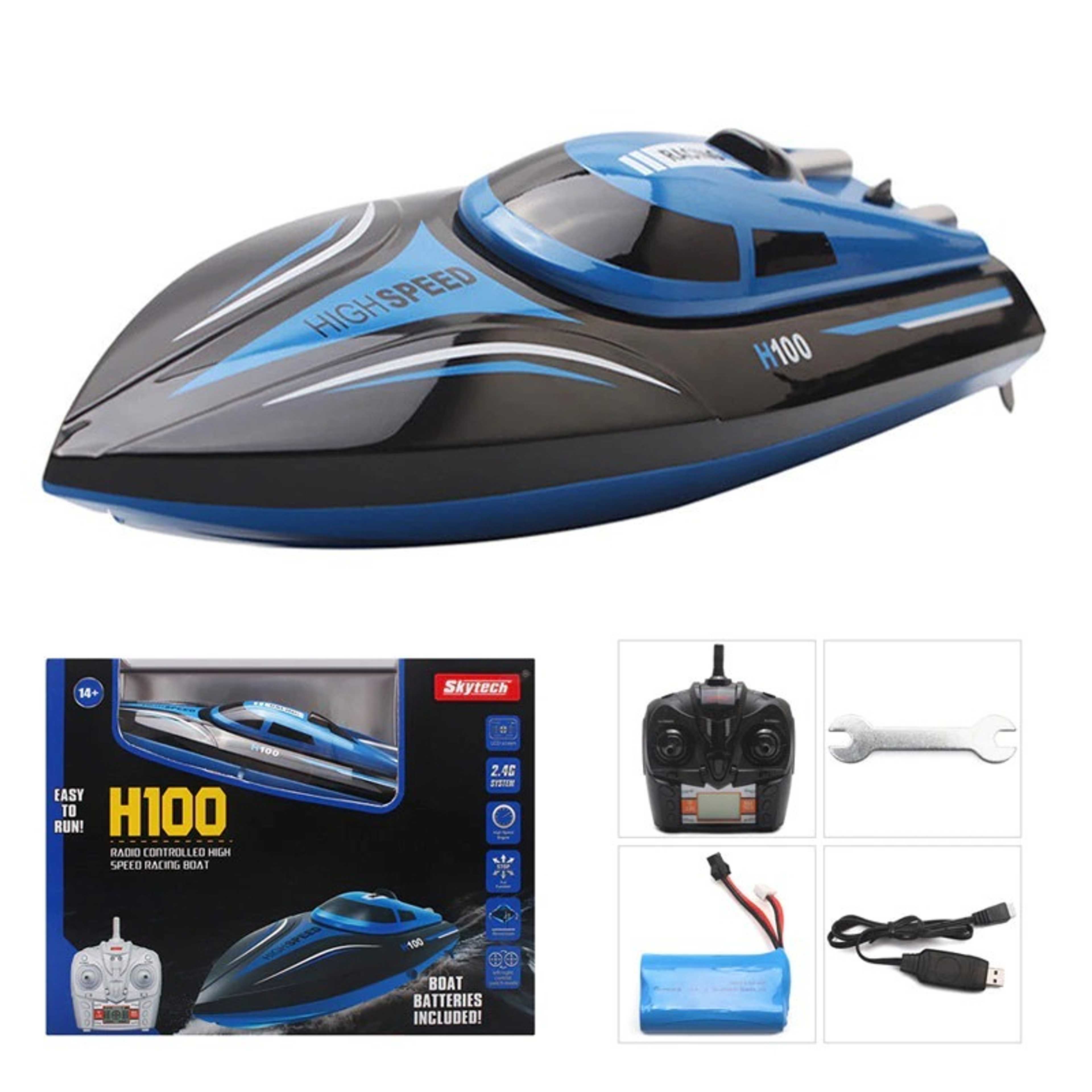 H100 Radio RC Racing Boat 2.4GHz 4CH High Speed Boat With LCD