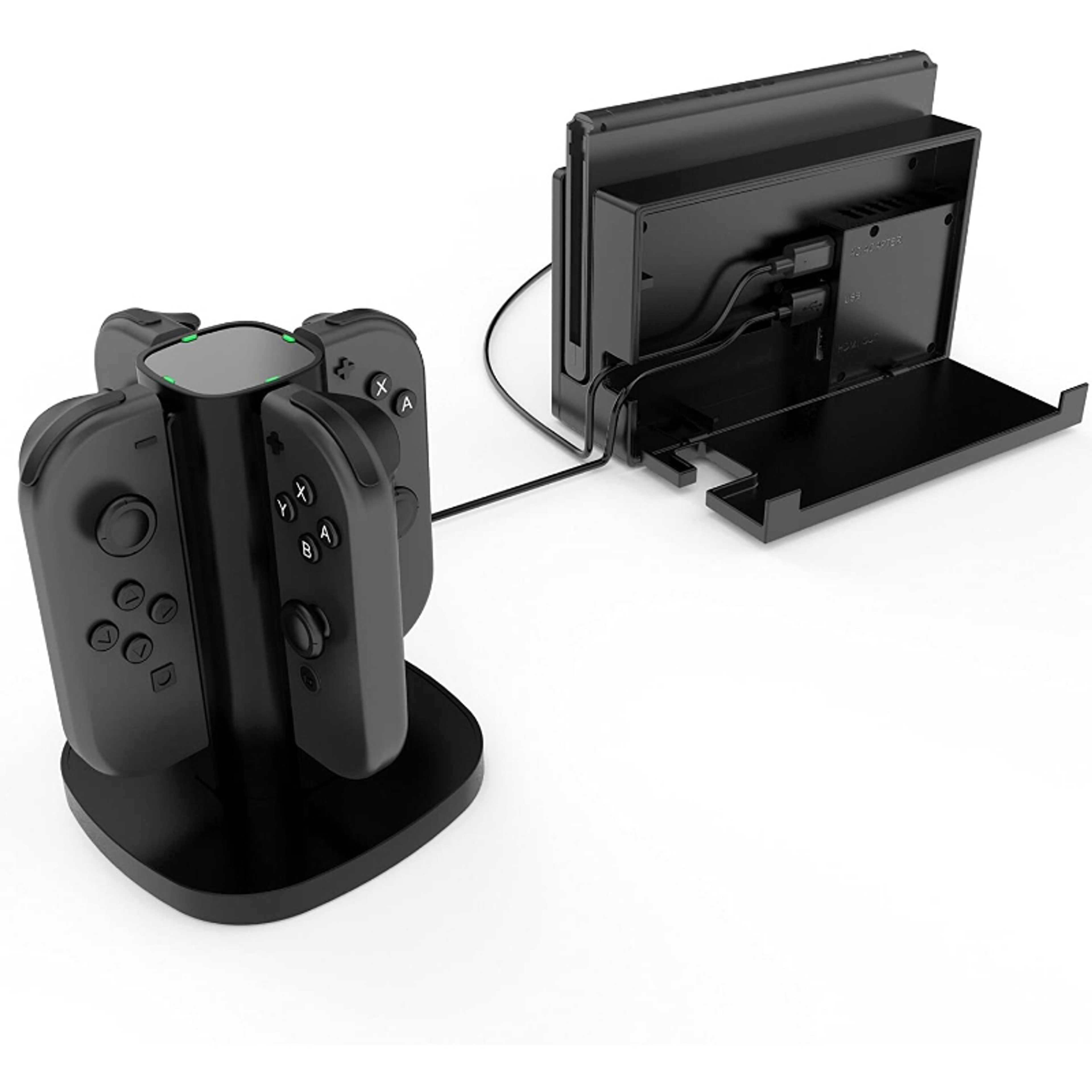 4 In 1 Joy-Con Charger Dock Station Charge Stand Holder With USB Cable