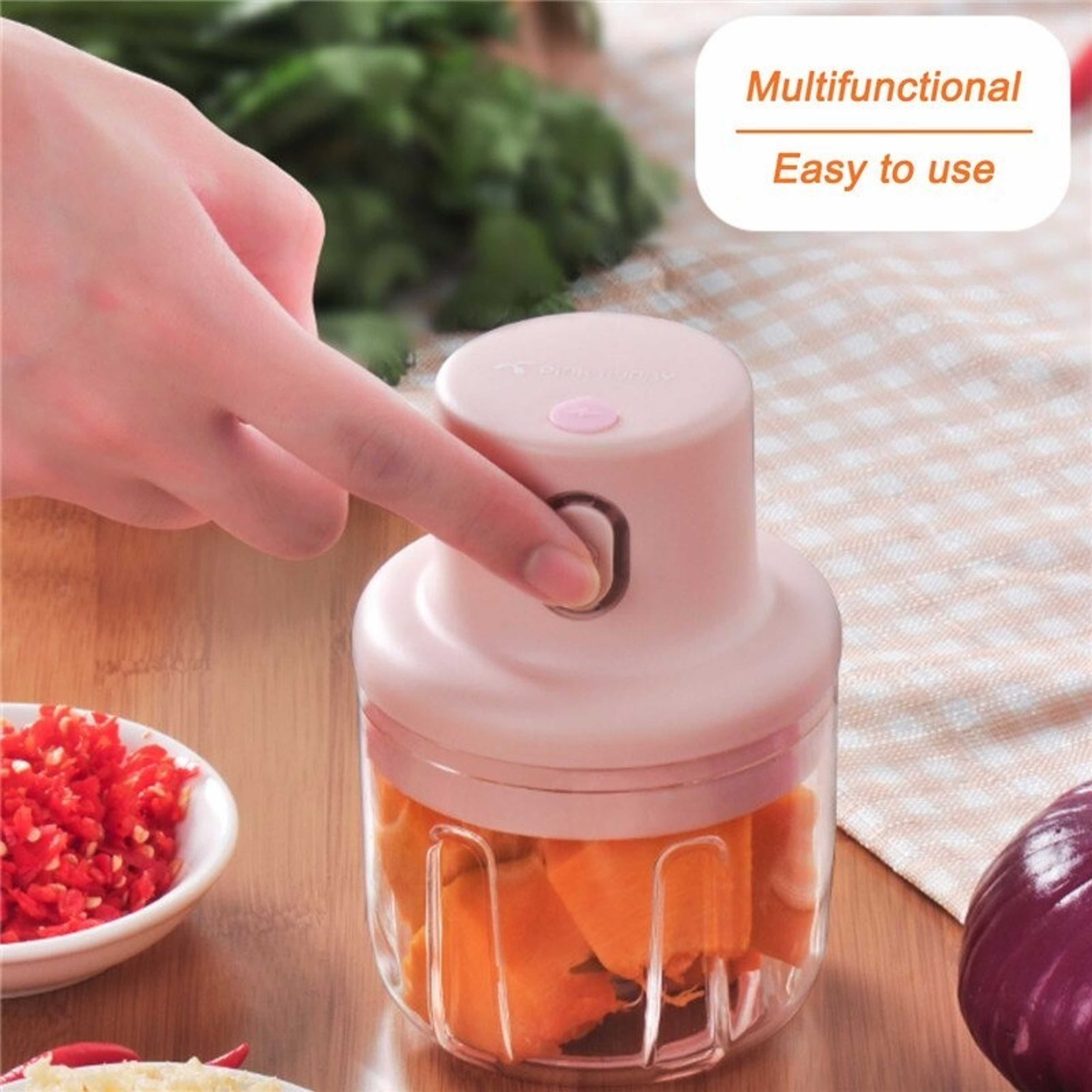 250ML Mini Electric Garlic Food Chopper Ginger Vegetable Crusher Food Blender Processor - Product Main Image