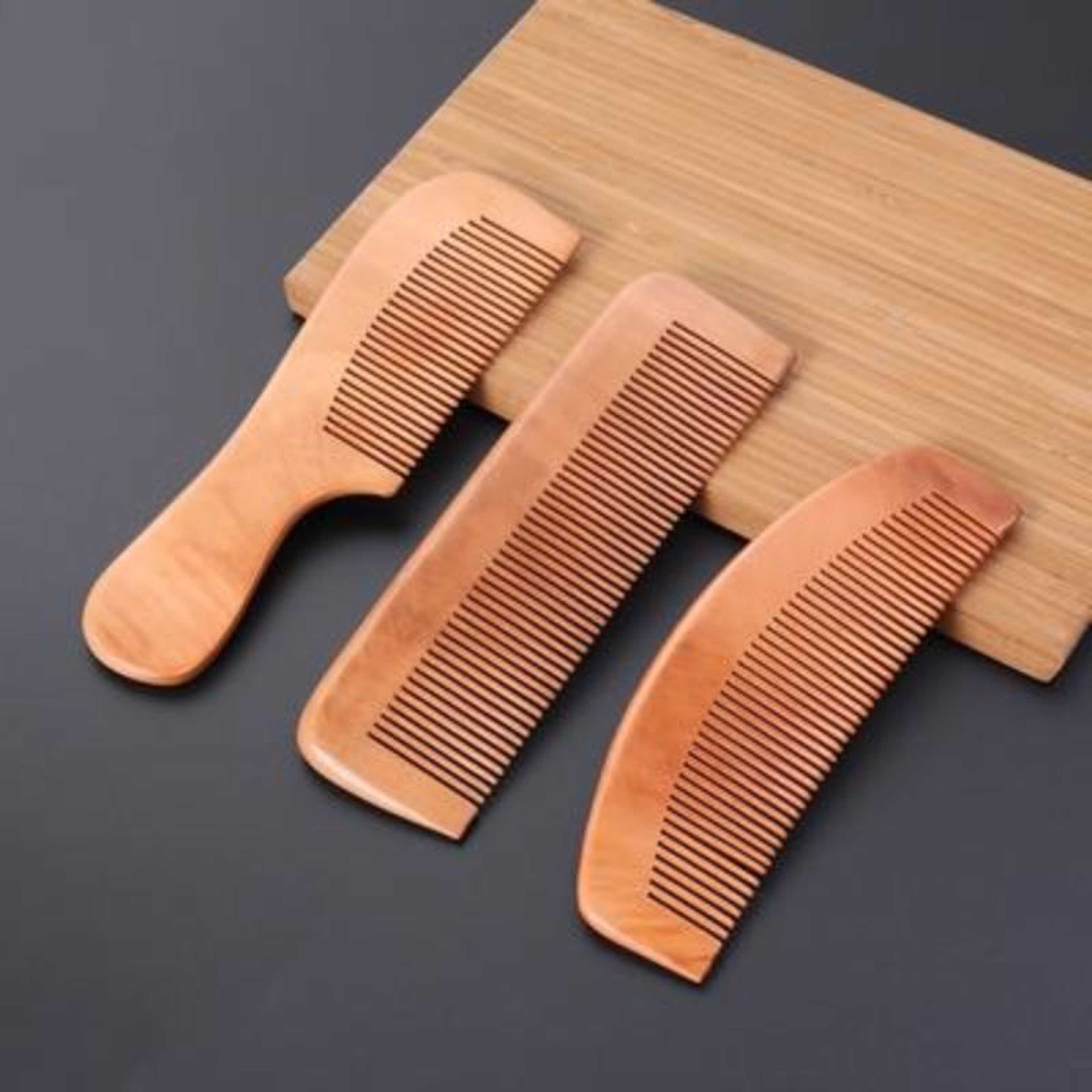 Wooden Comb for Curly Hair Anti Static Anti Frizz
