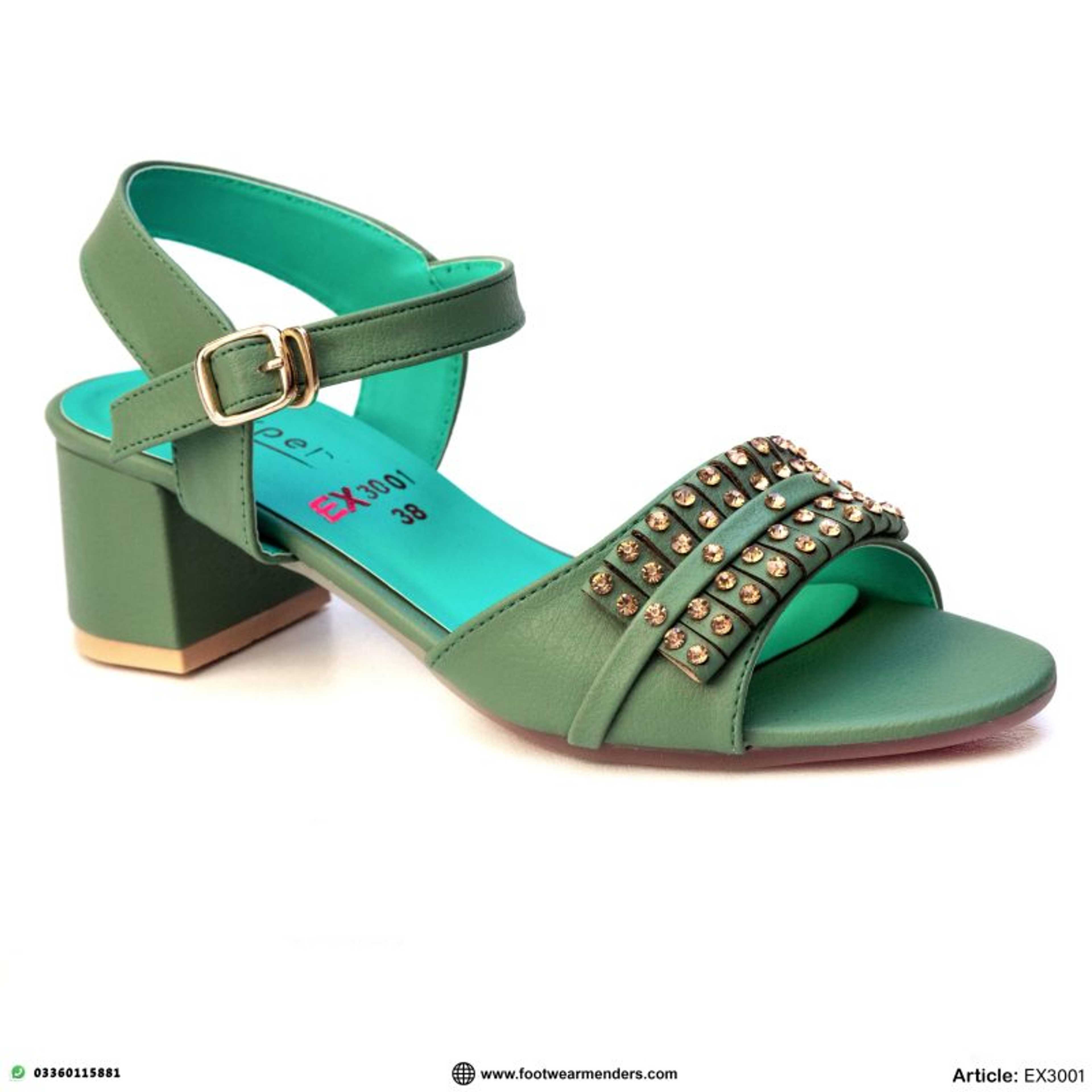 Beads green sandal - 1