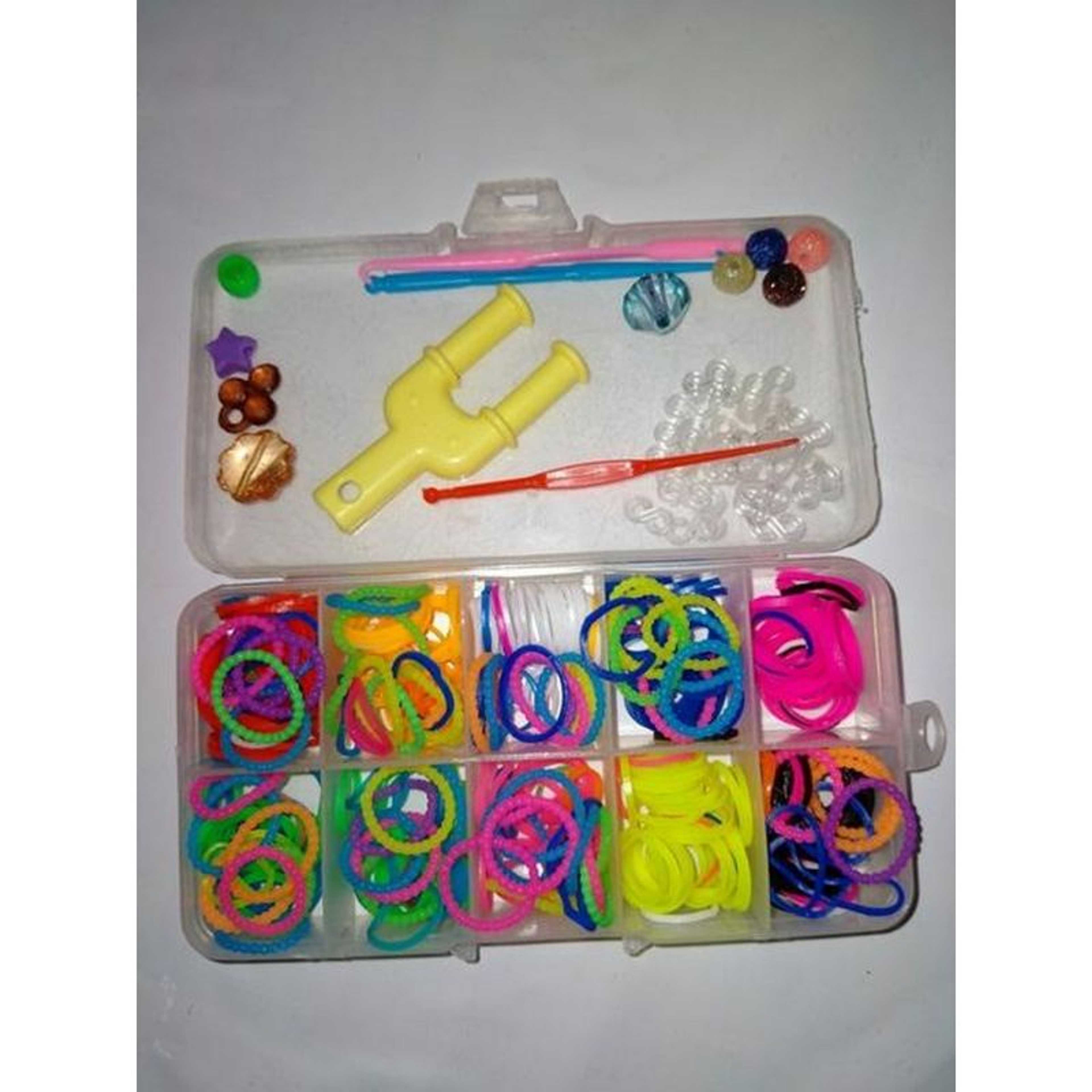 DIY 350 Colorful Rubber Loom Bands Refill Kit with Accessories
