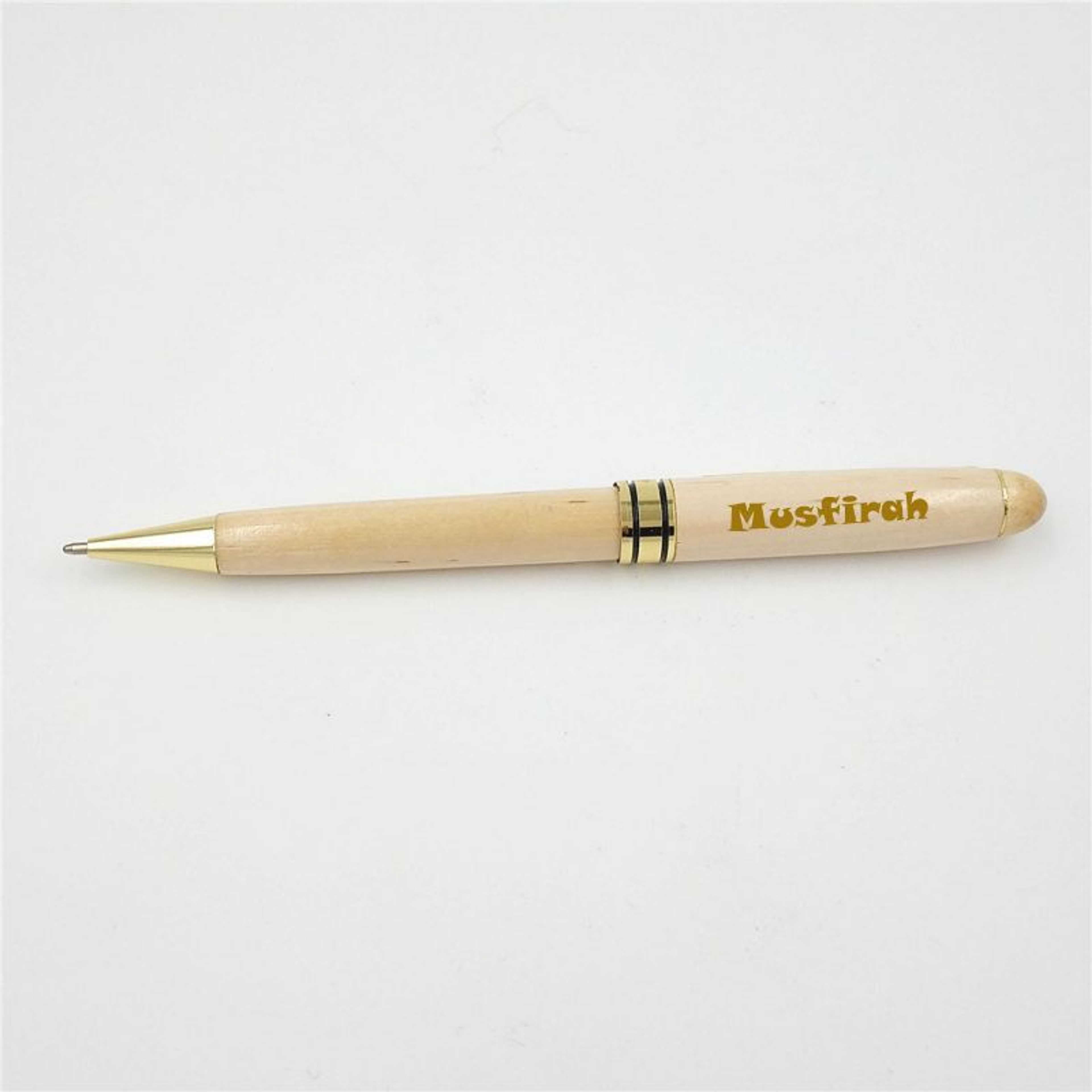 Wooden Customized Engraved Ball Pen -- Customized Name