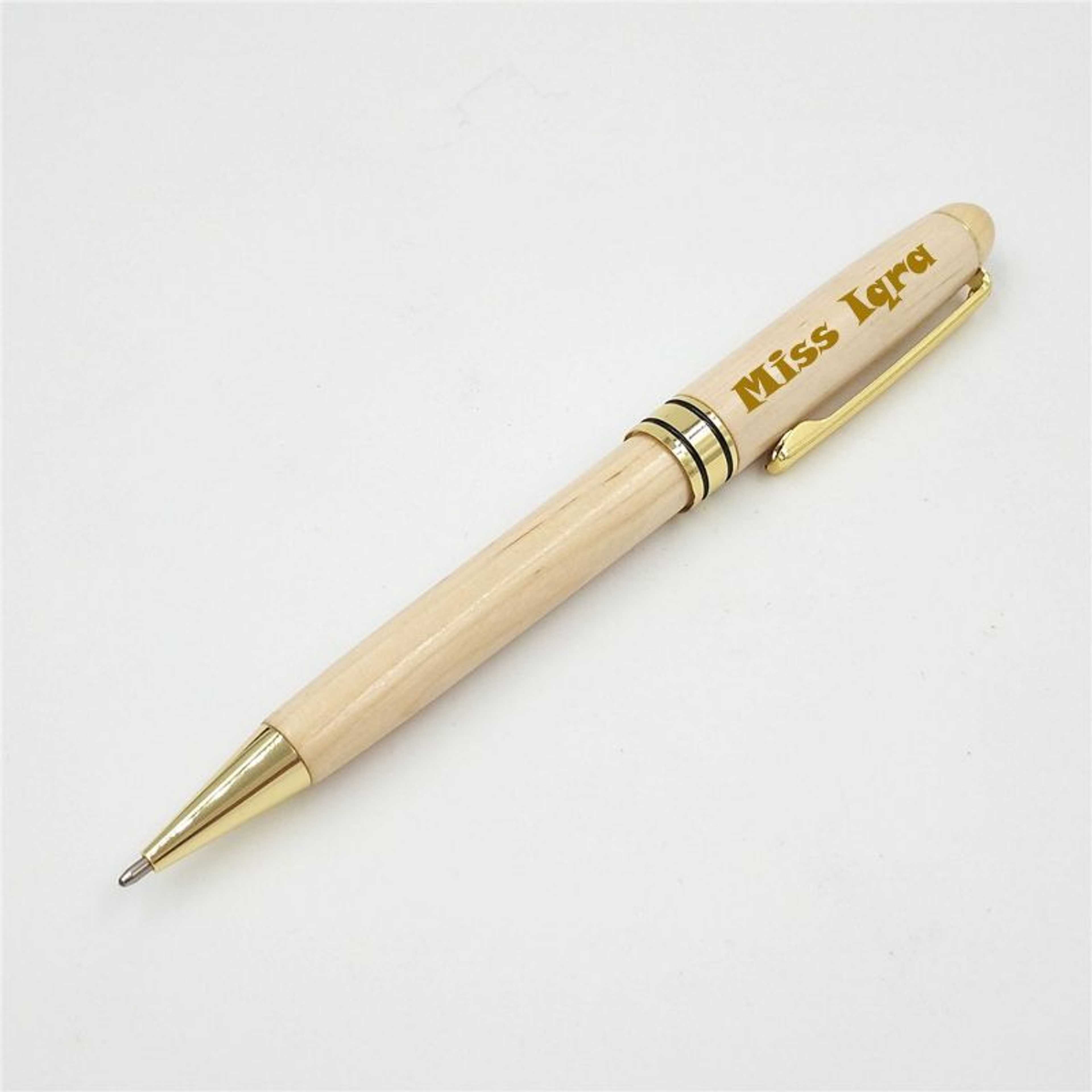 Wooden Customized Engraved Ball Pen -- Customized Name
