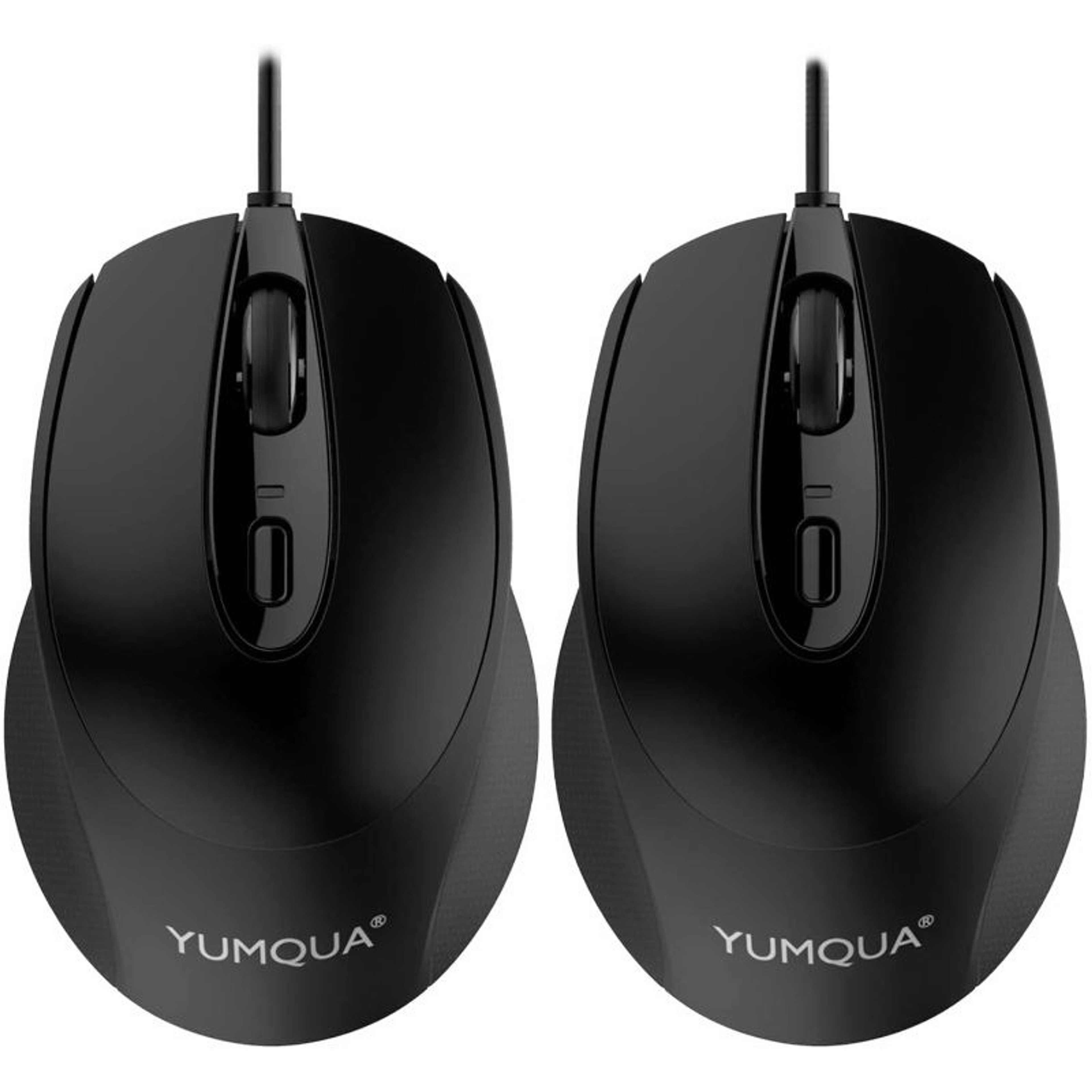 YUMQUA G222 SILENT WIRED COMPUTER MOUSE WITH 2 ADJUSTABLE DPI