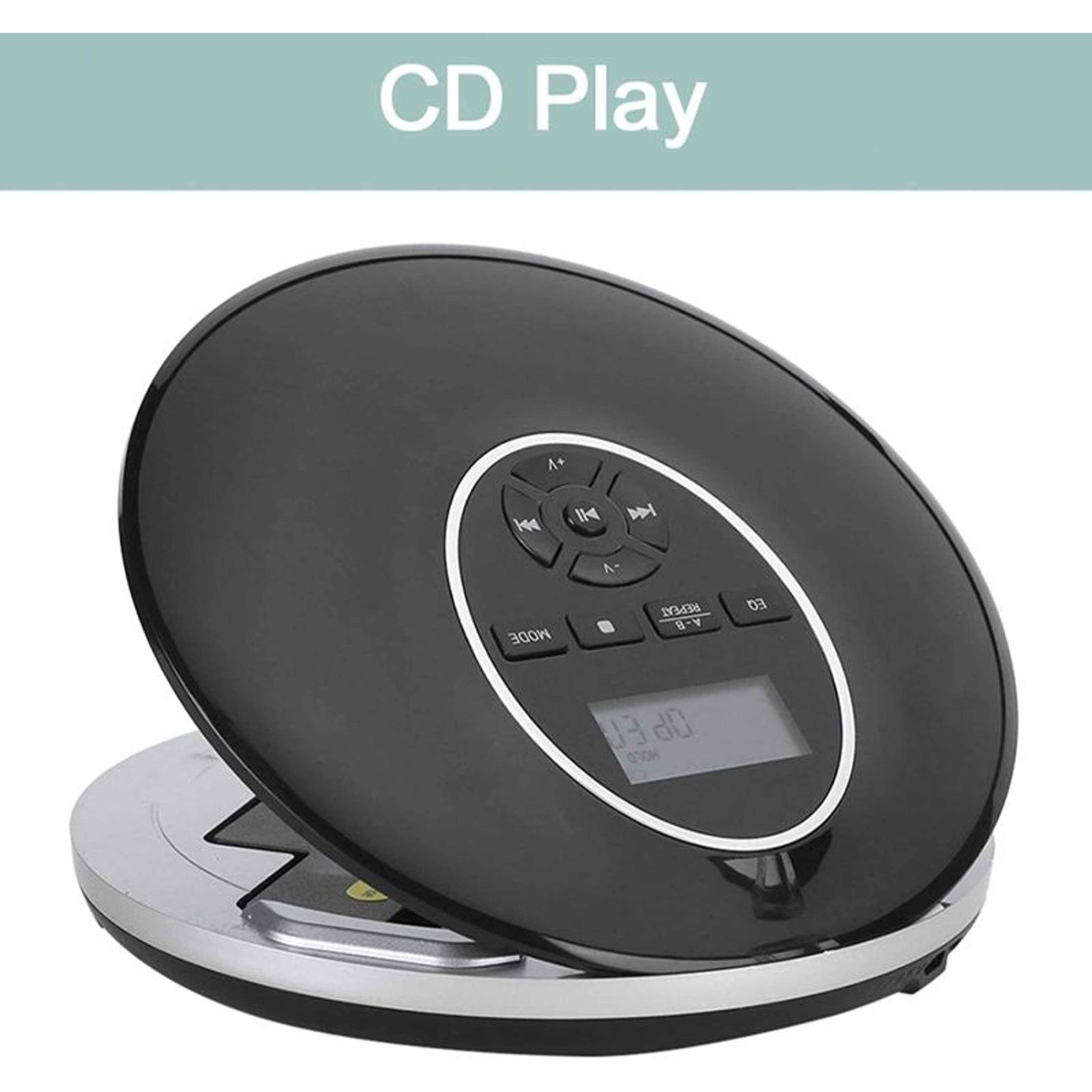 Q50 Portable CD Player Small with LCD Display & Stereo Earbud CD Player Lightweight Shockproof CD Music Player for Students HD