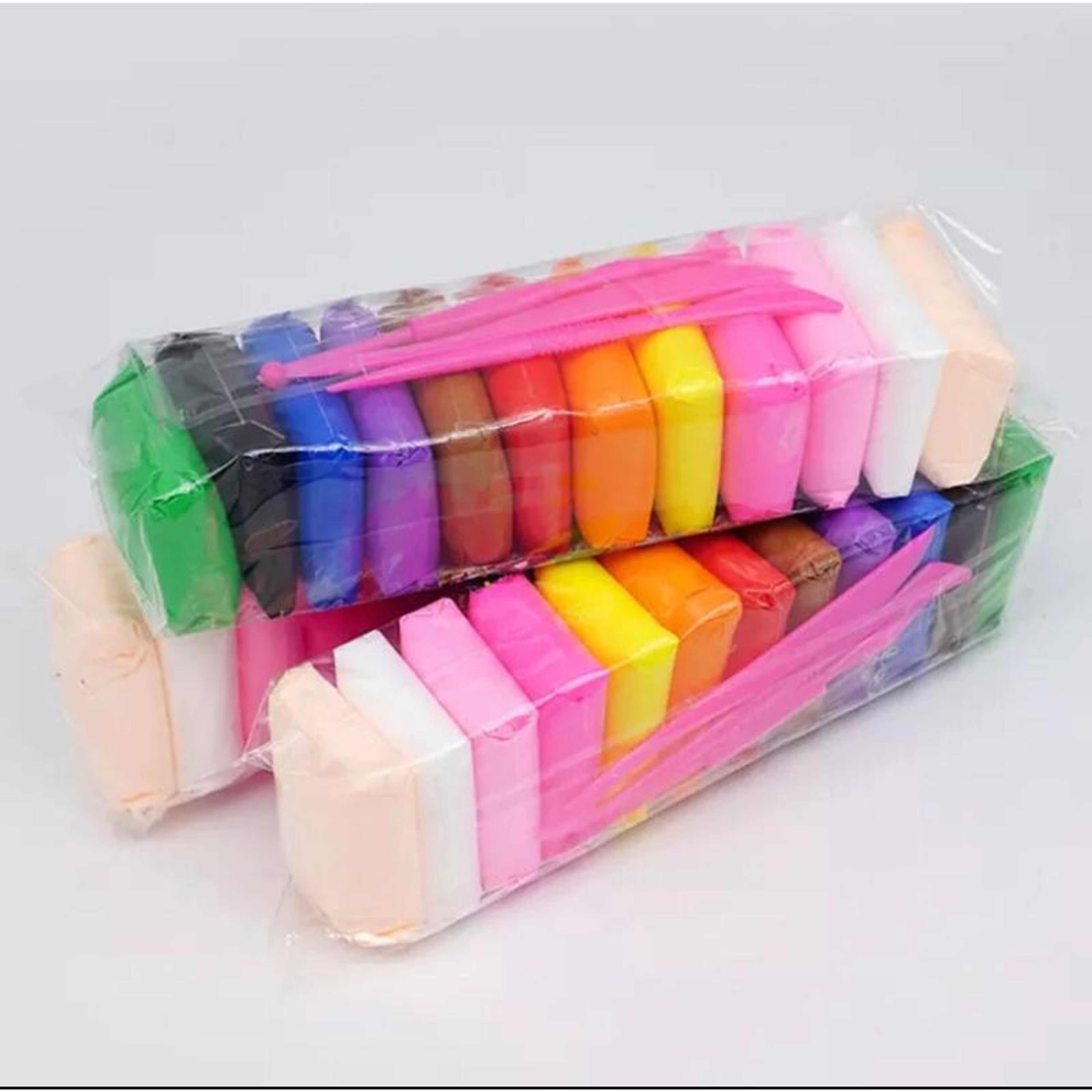 48 pcs of Fomic Polymer Light Clay Slime Play dough For Kids With Free Tools clay For Kids - best play material for Kids