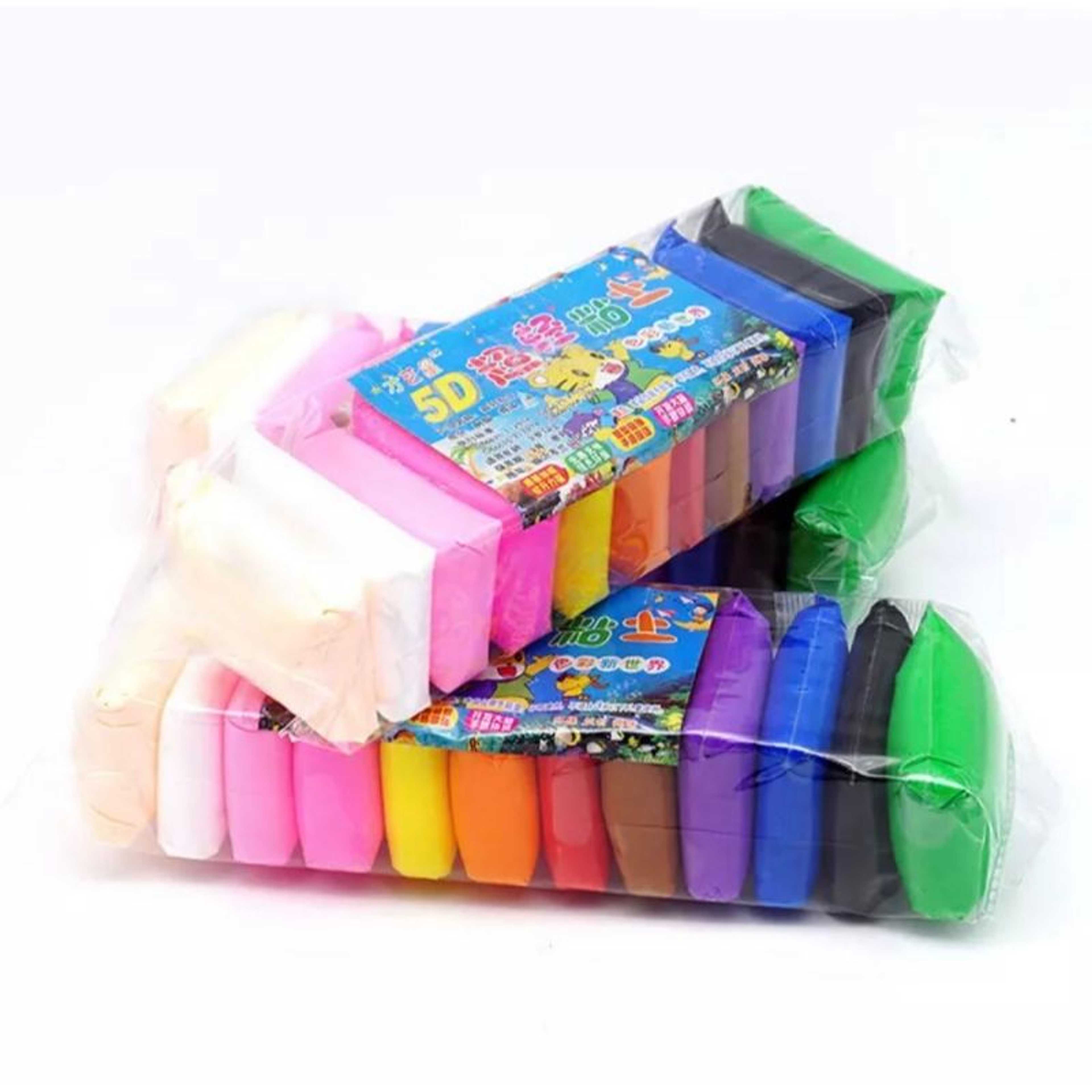 12 Color/set Light Clay Air Dry Polymer Plasticine Modelling Clay Super Light DIY Soft Creative Handgum Educational Clay Toys/ foamic clay/ play dough.