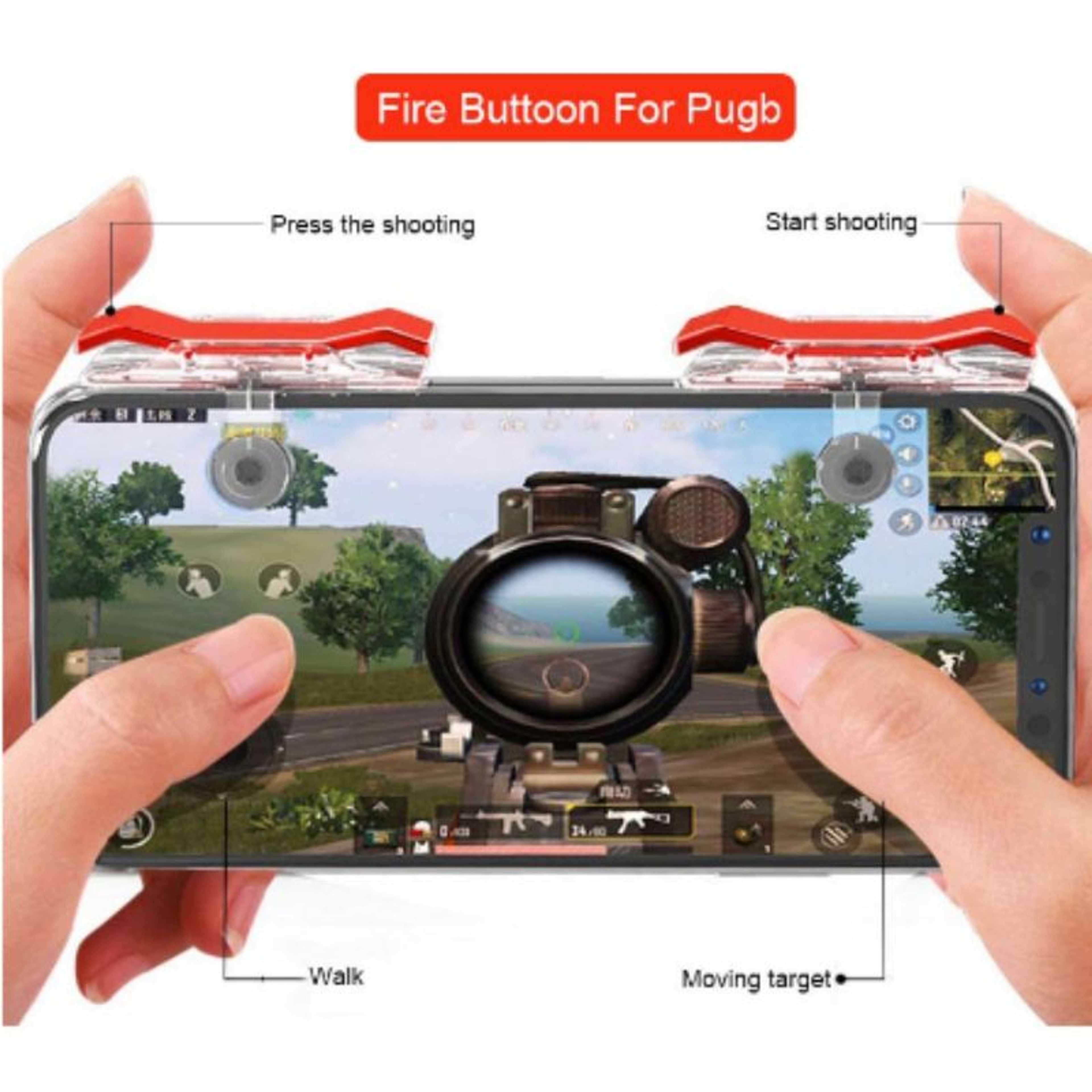 Phone Gamepad Joystick For PUBG Gaming Trigger Fire Button Aim Key L1R1 Shooter Controller For Iphones, Oppo, Huawei and  Sumsung,best mobile triggers