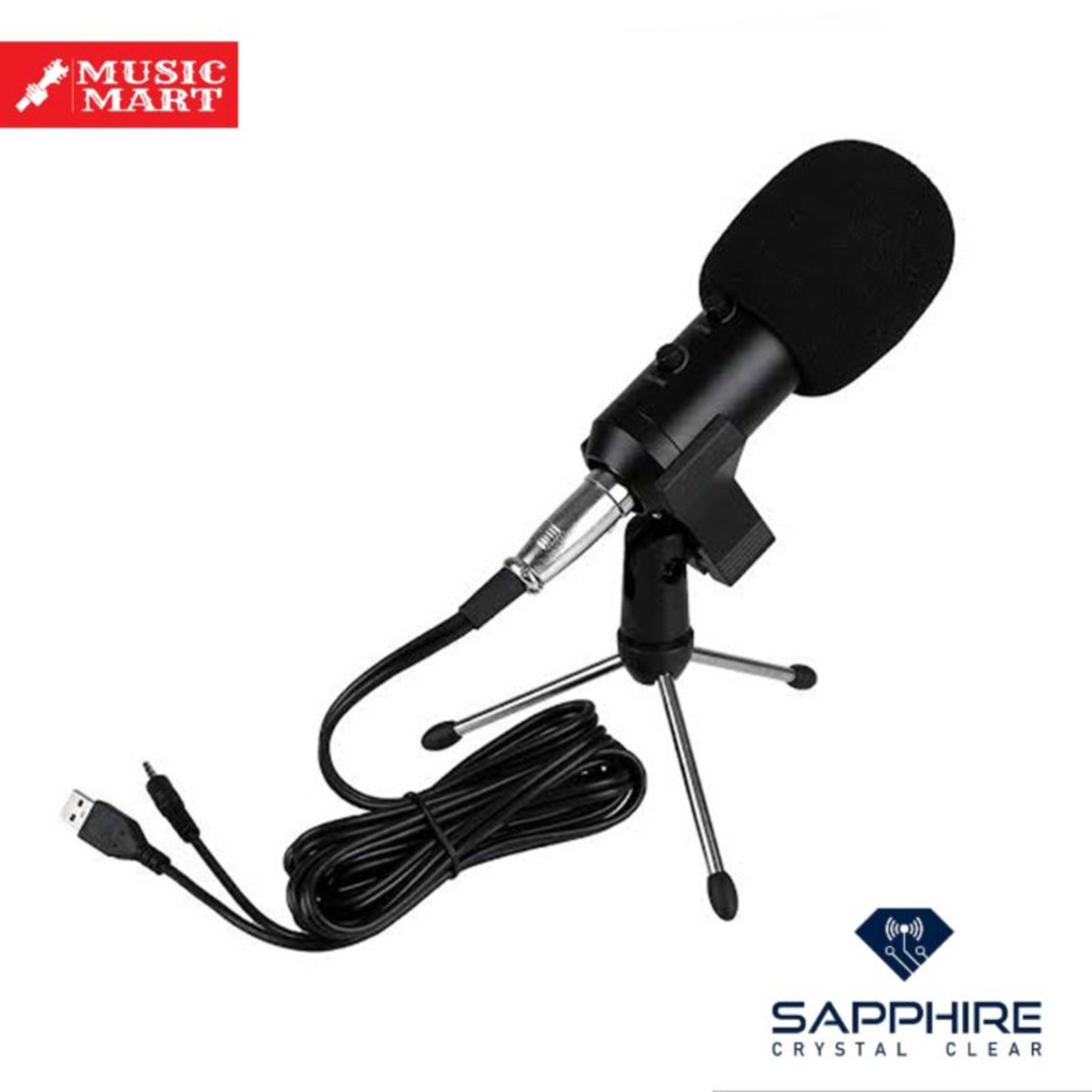 DESKTOP PROFESSIONAL  MICROPHONE KIT Precise Supercardioid Pickup Pattern - Professional Recording Quality - Ultra-Compact Build - Heavy-Duty Tilting Stand - Shock Resistant - Classic Black - Condenser for Recording on Windows or Windows PC & Lap