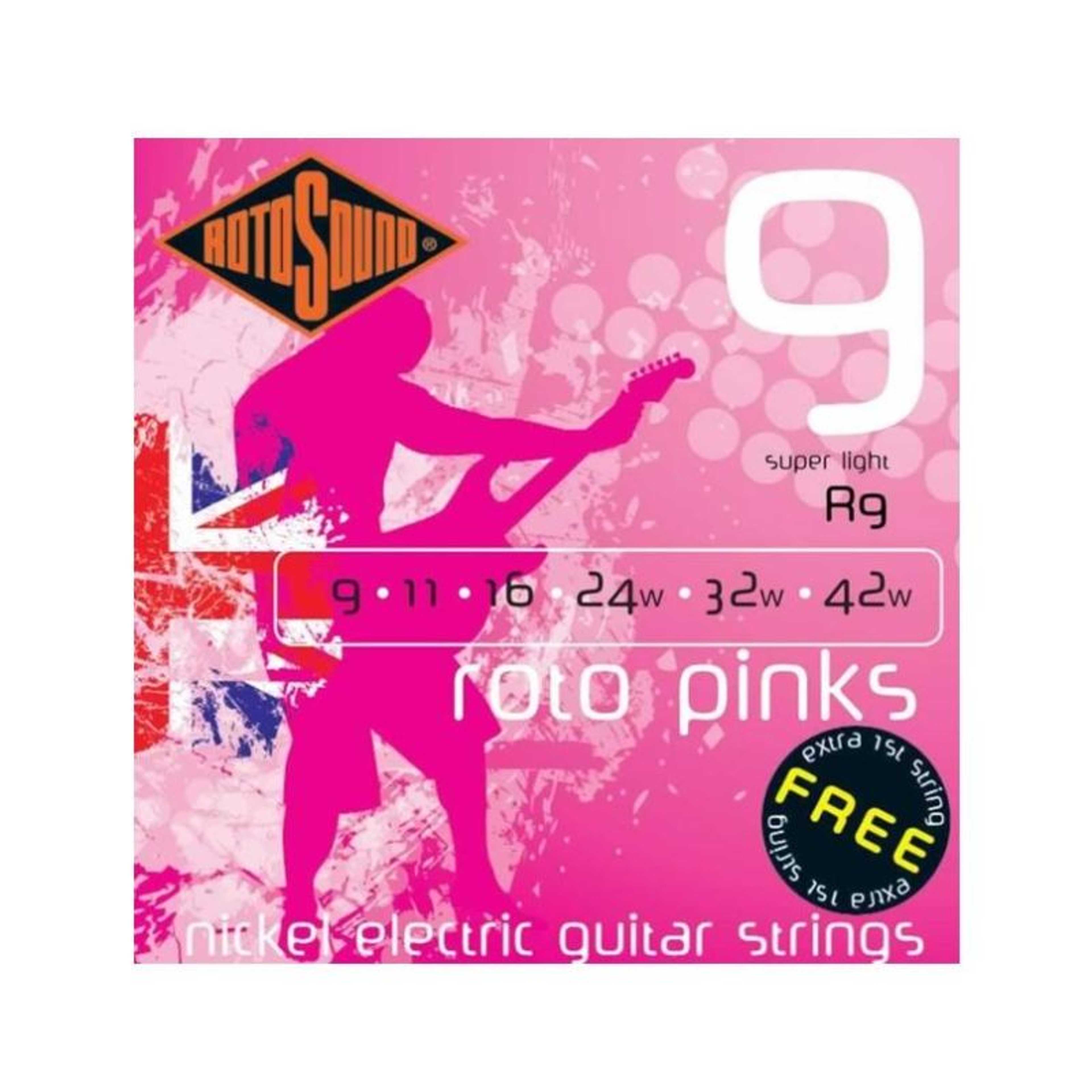 Electric Guitar Strings Set - Nickel Wound - "Super Light" - .09 - .42