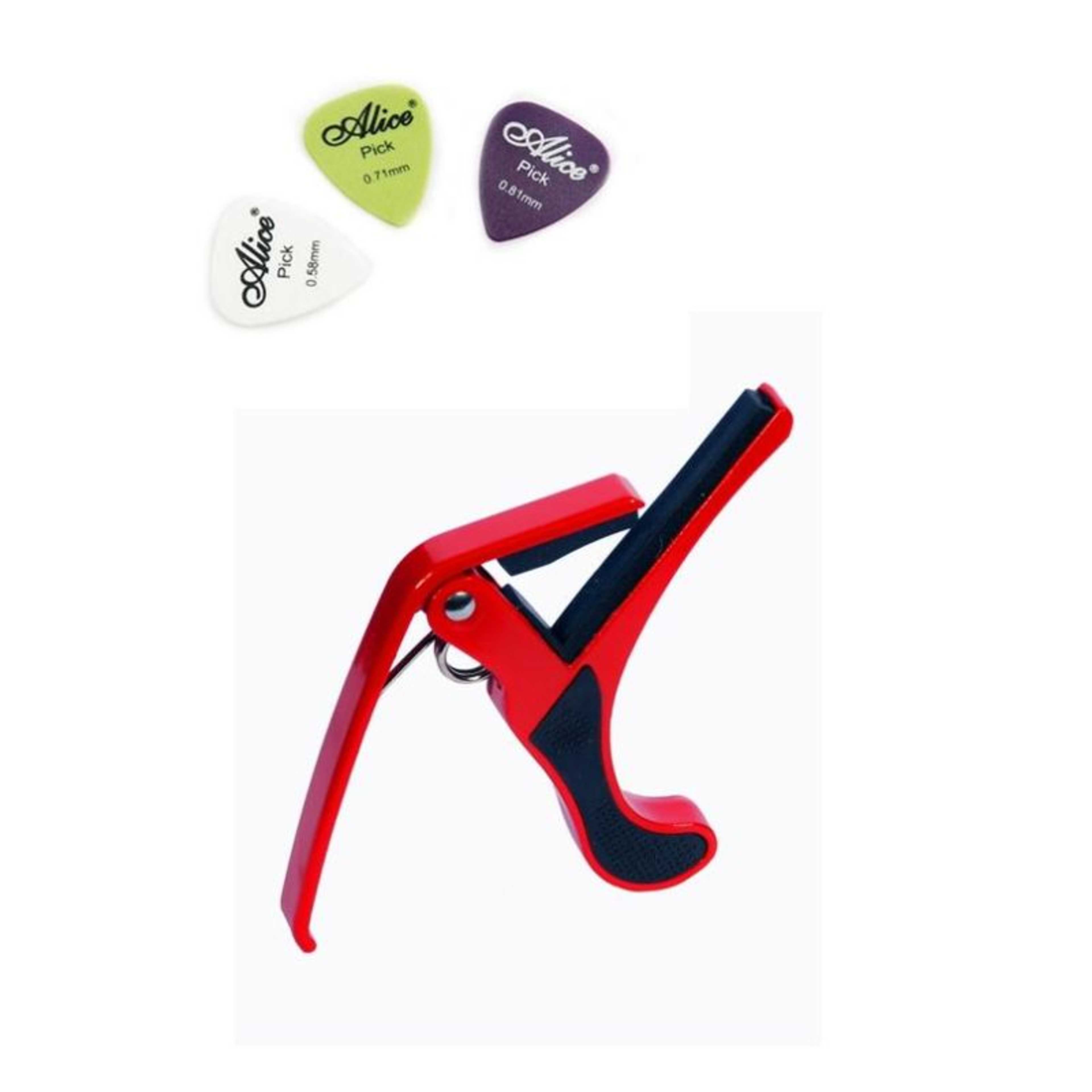 Guitar Capo for Acoustic and Electric Guitar + Picks