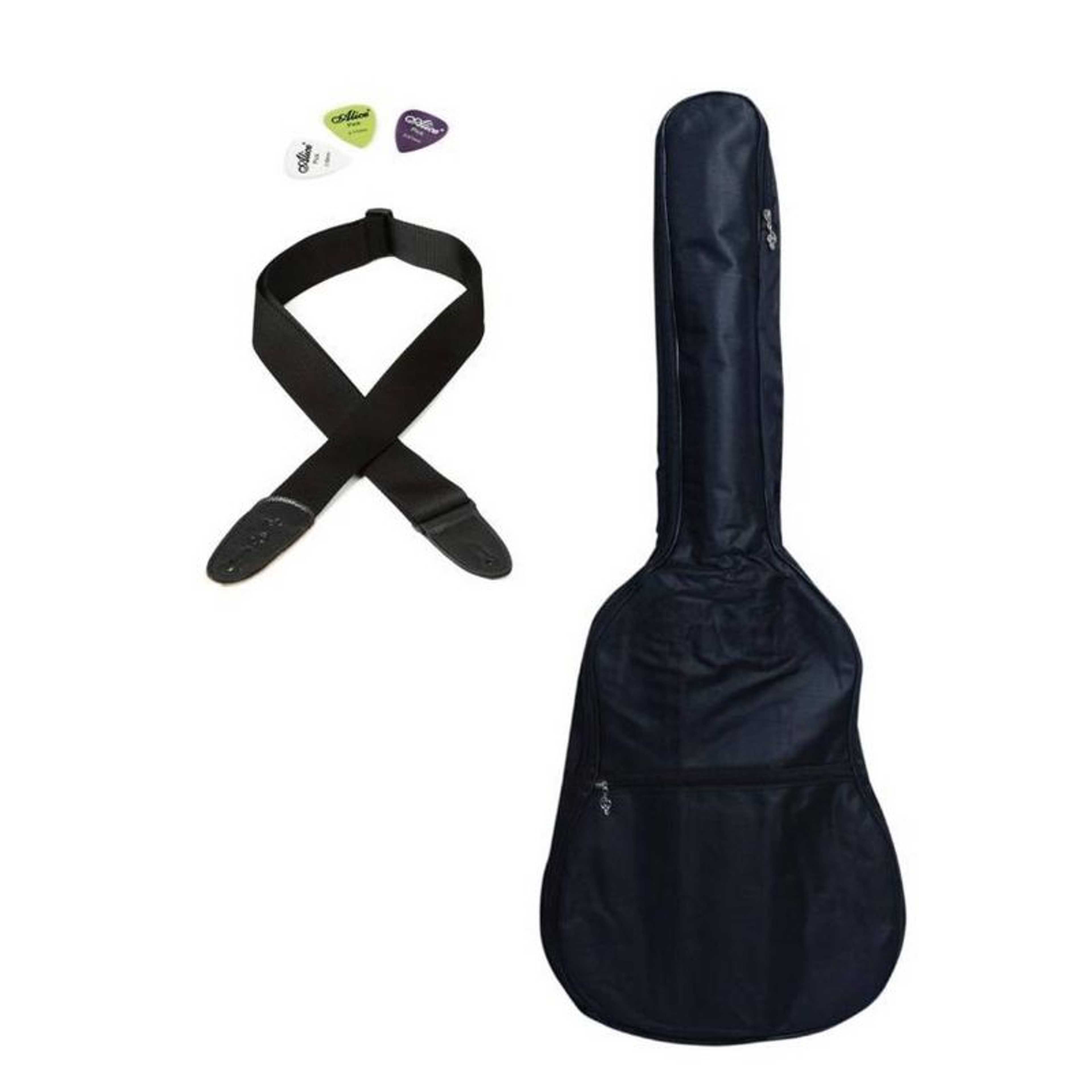 Acoustic Guitar Bag for 38’’ Guitar + Strap + Picks