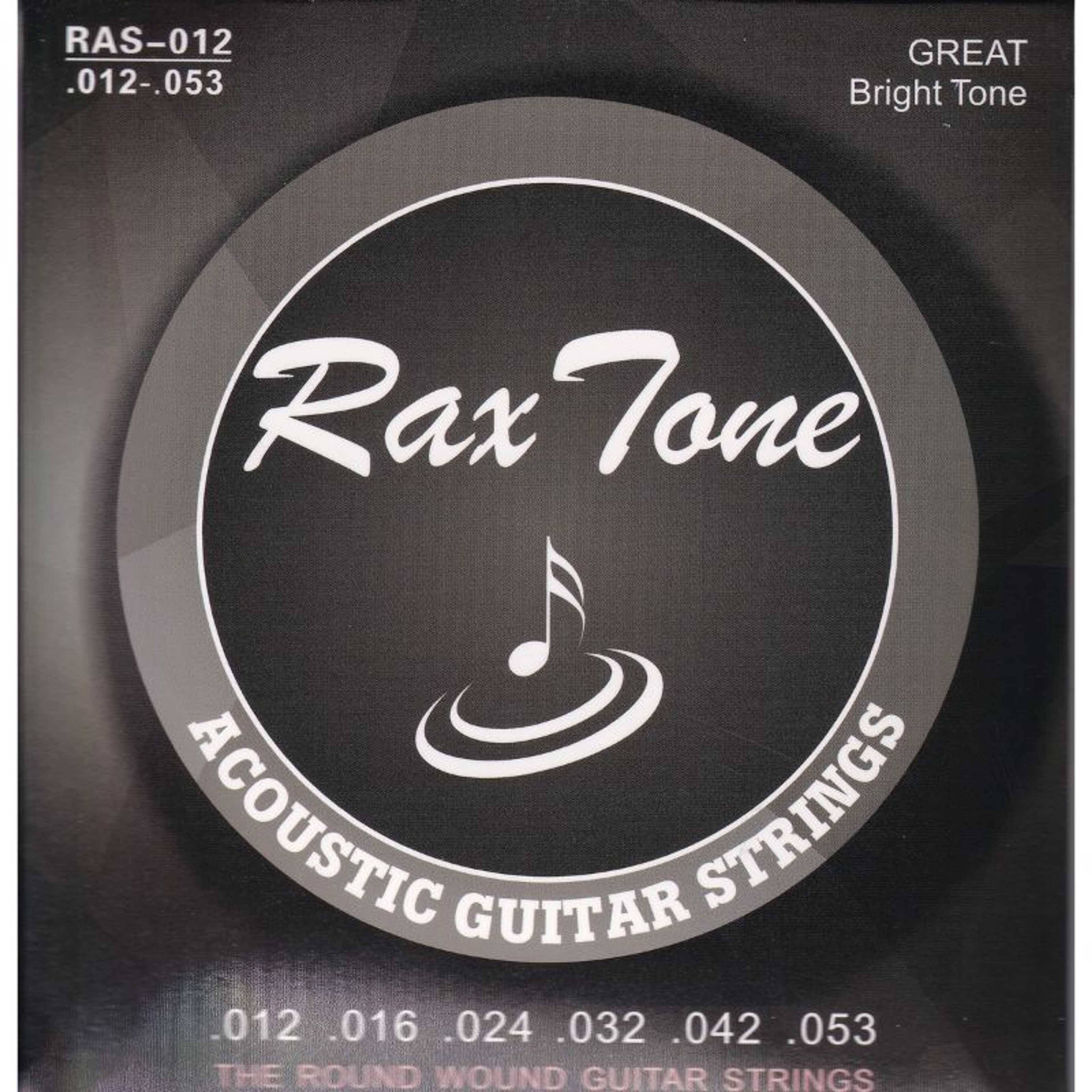 RaxTone Acoustic Guitar Strings,6 Strings/Set,Light.012-.053,Anti-Rust Coating