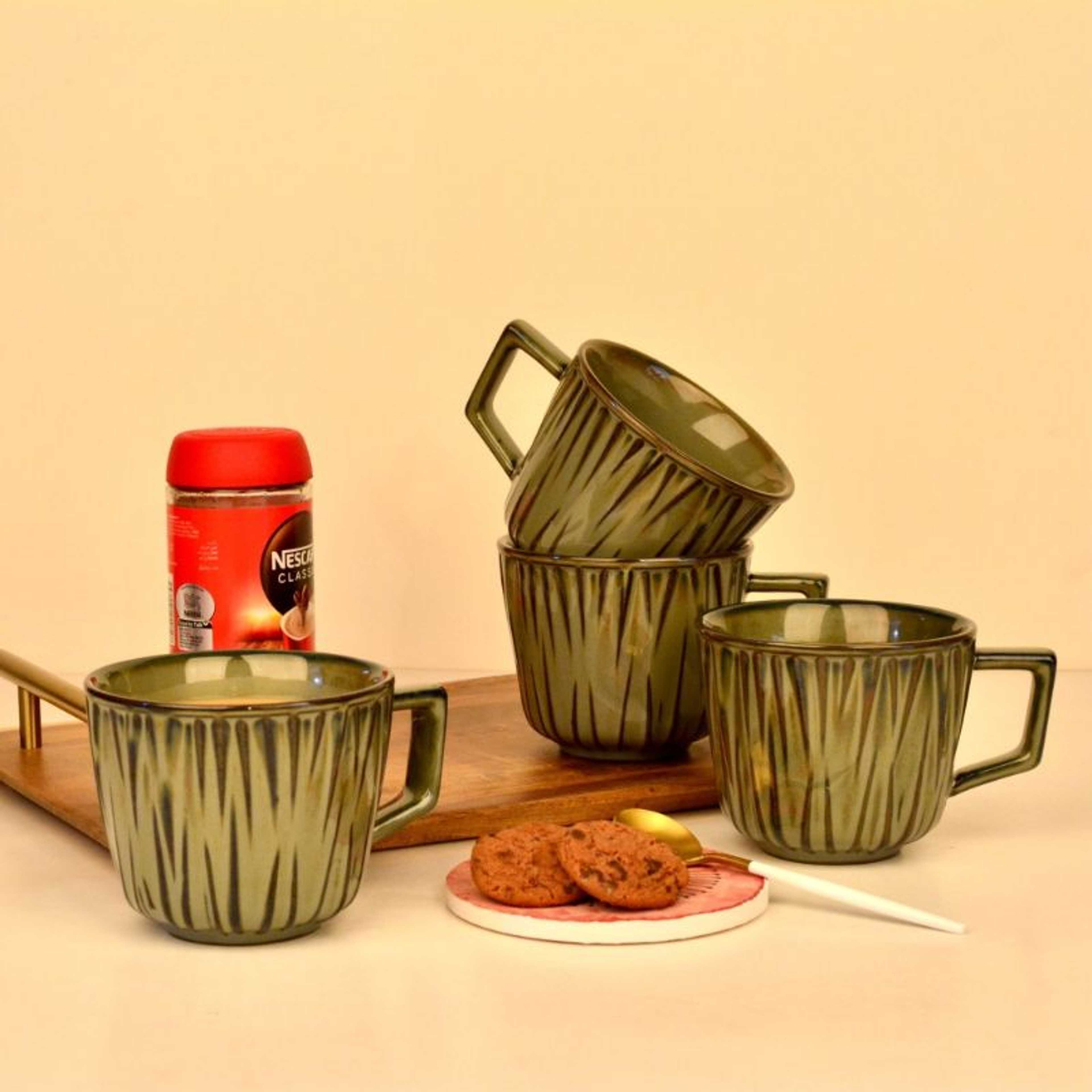Montpeller Coffee Mugs - Light Green - Product Main Image