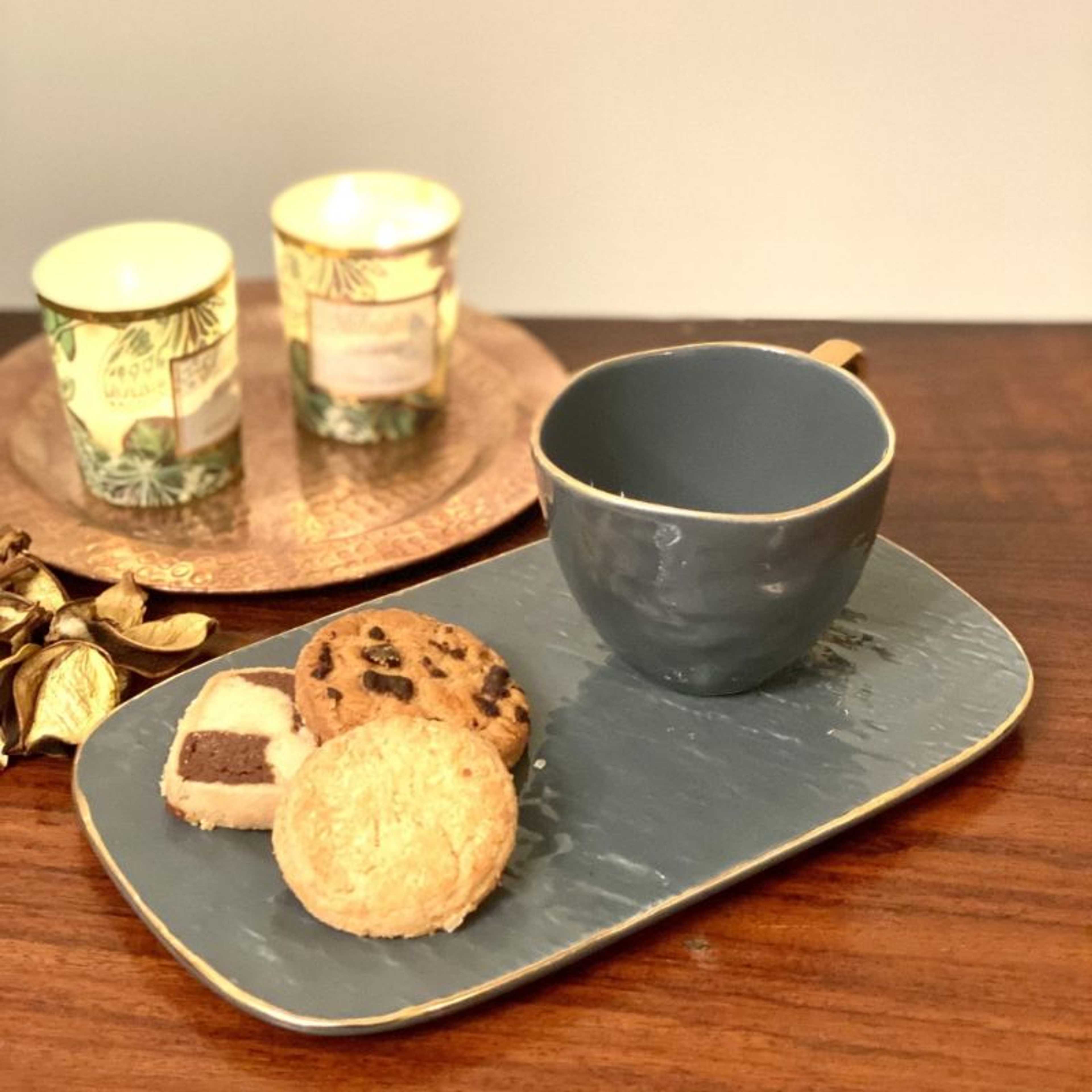Retro Mug With Serving Plate - Product Main Image
