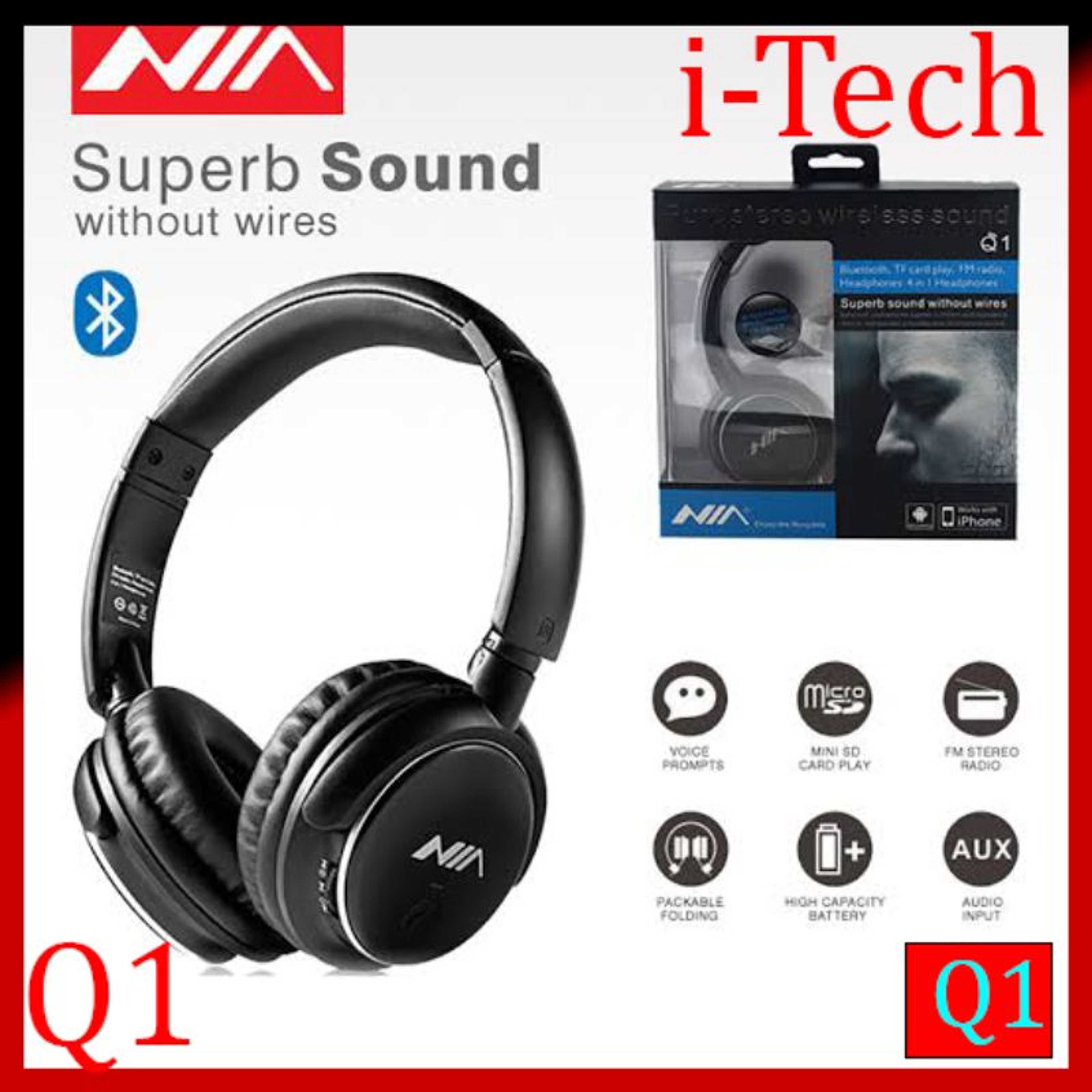 Nia Q1 Bluetooth Wireless Headphone - Product Main Image