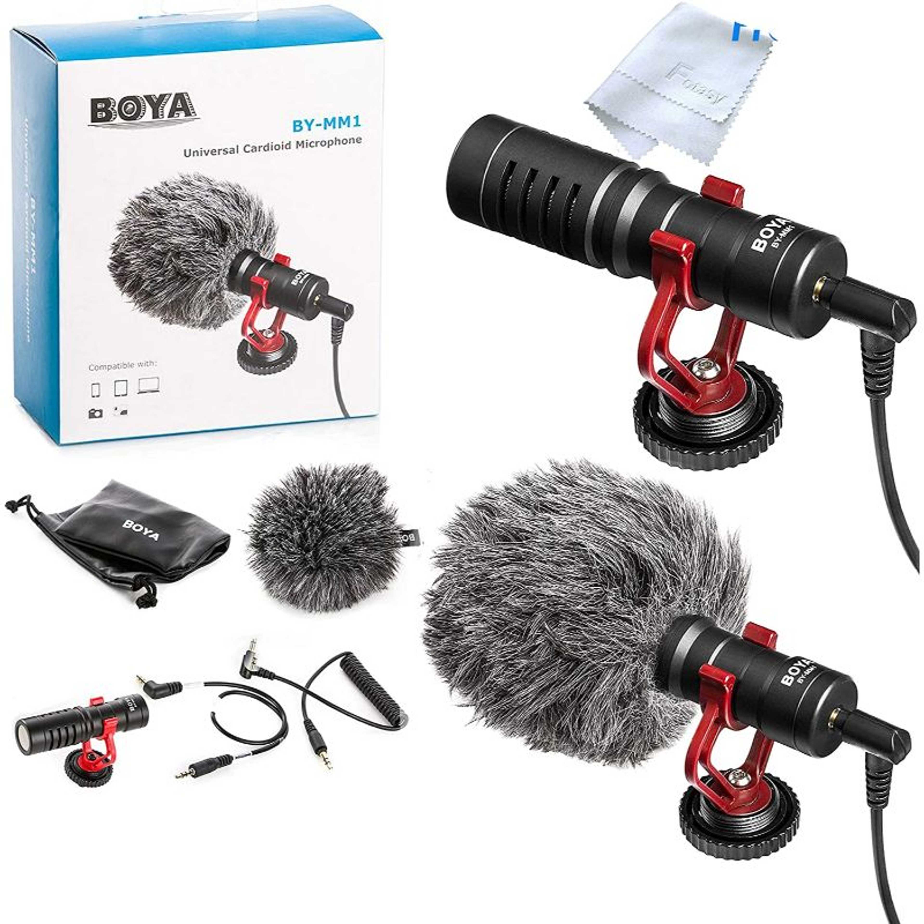 BOYA BY-MM1 Video Record Microphone Compact VS Rode VideoMicro On-Camera Recording Mic for iPhone X 8 7 Huawei Nikon Canon DSLR - Product Main Image