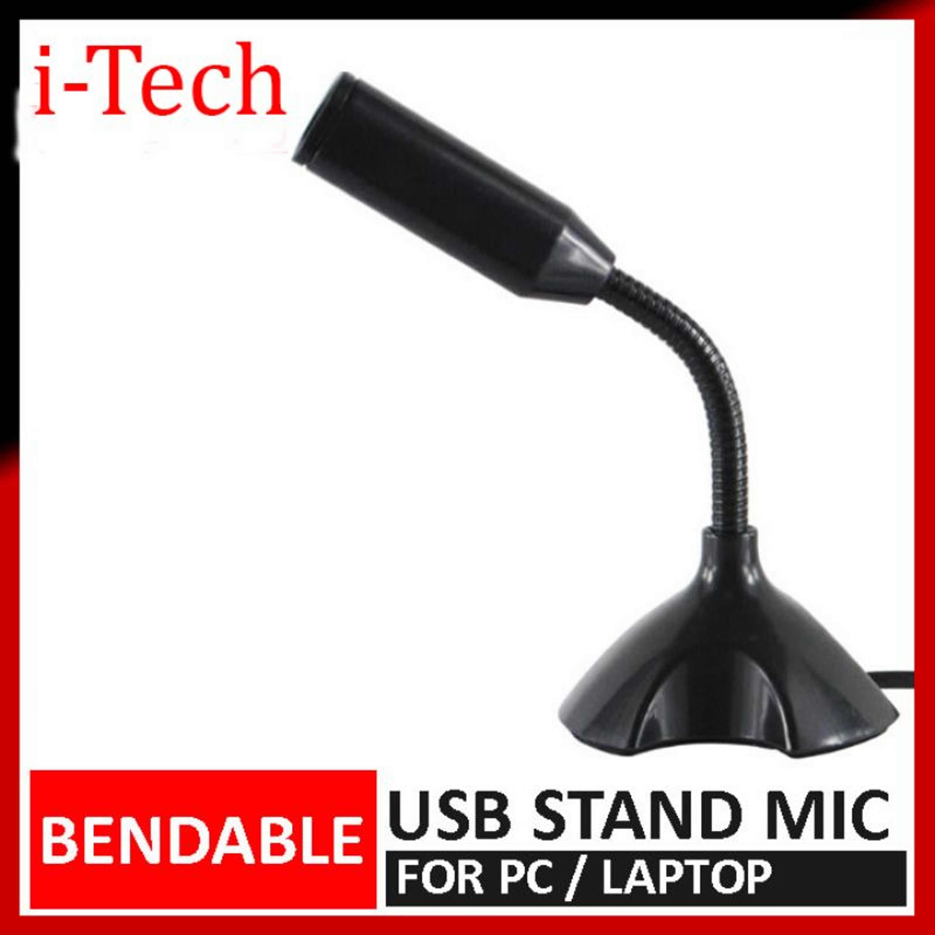 USB Stand Mic Microphone for Laptop / PC Computer (Adjustable / Bendable) - Product Main Image