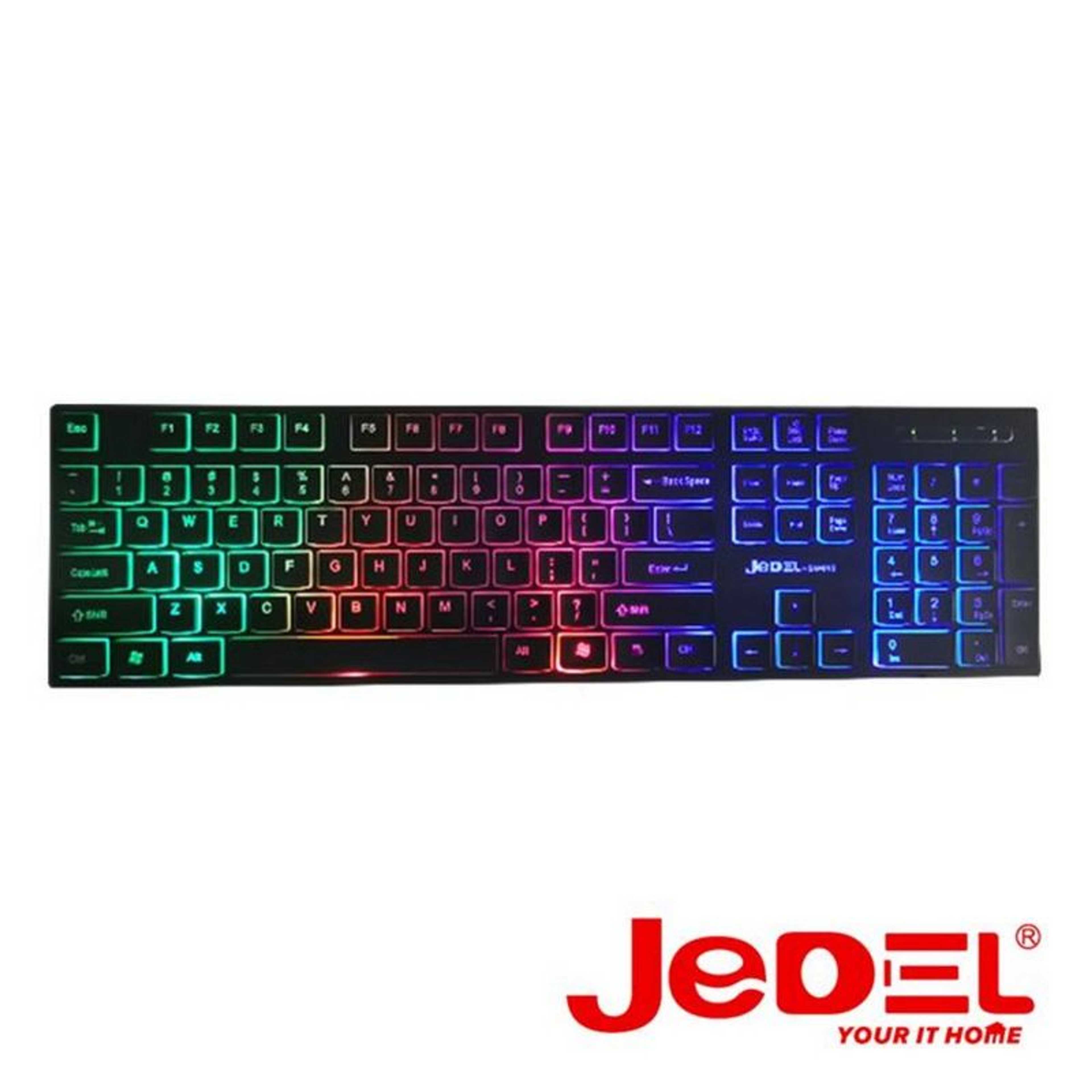 JEDEL K510 Ergonomic Gaming RGB Wired Keyboard