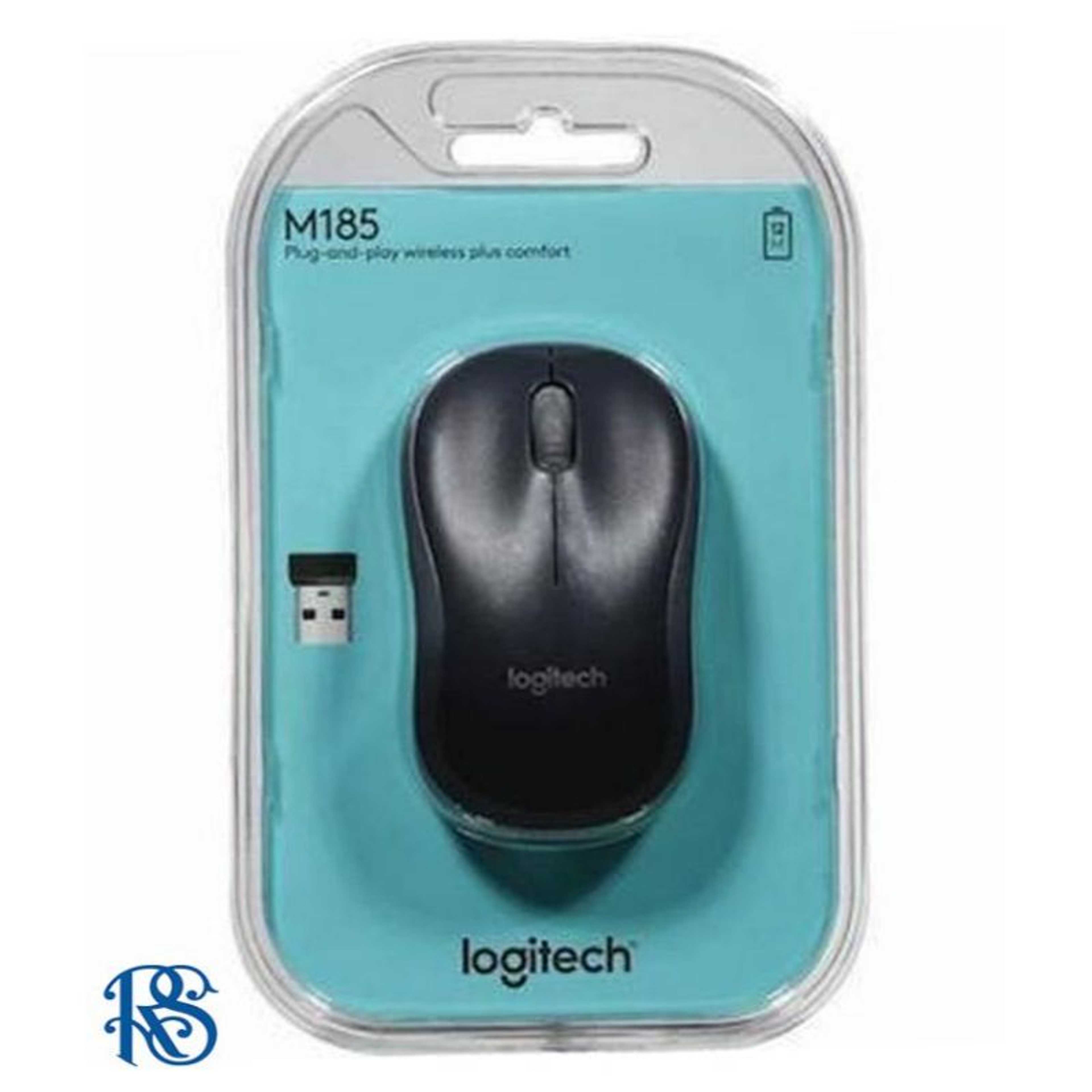 Logitech M185 High Quality Wireless Mouse - Swift Gray