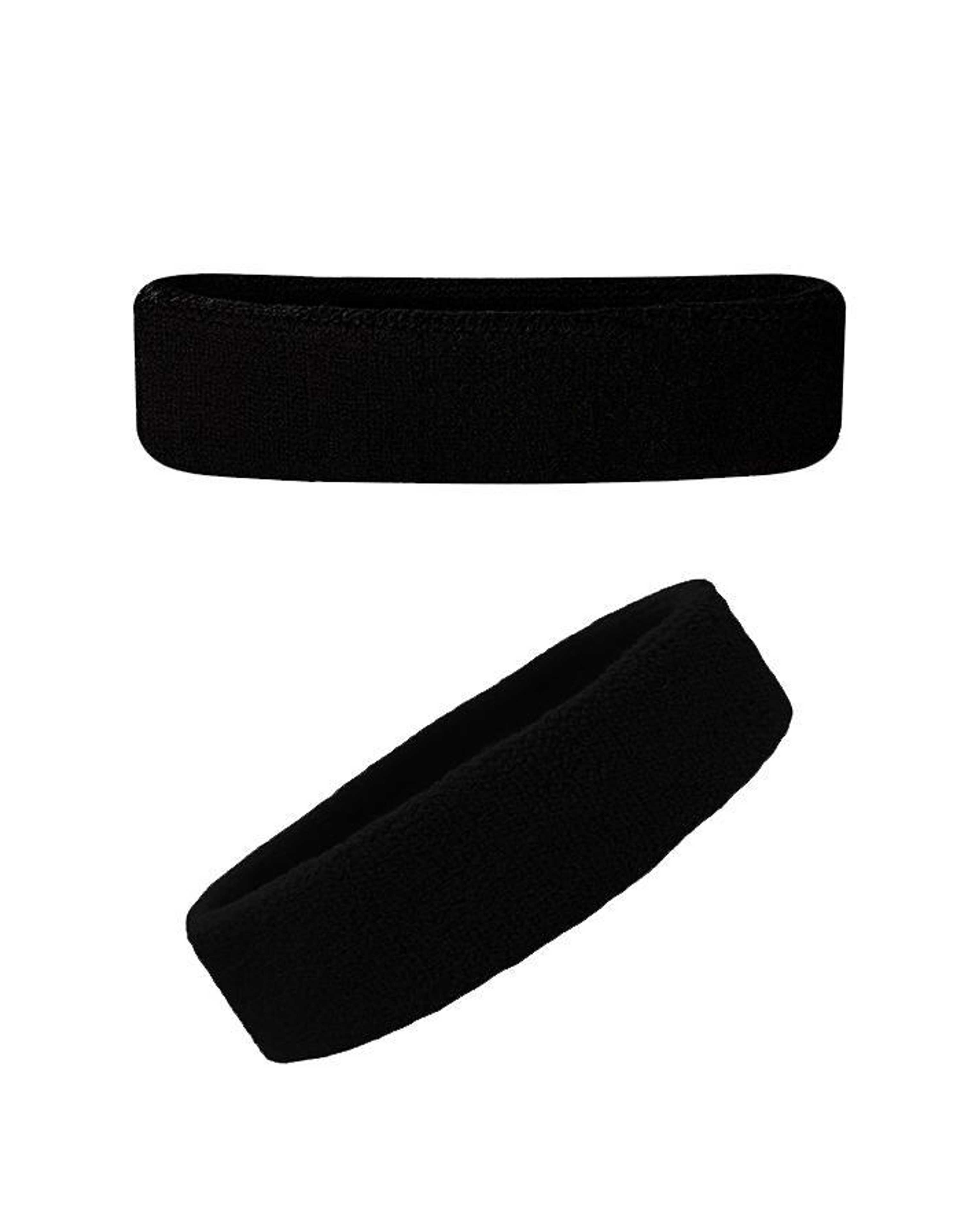 Beautiful  looking Headbands Unisex Athletic Head Gear - Black Pack of 2