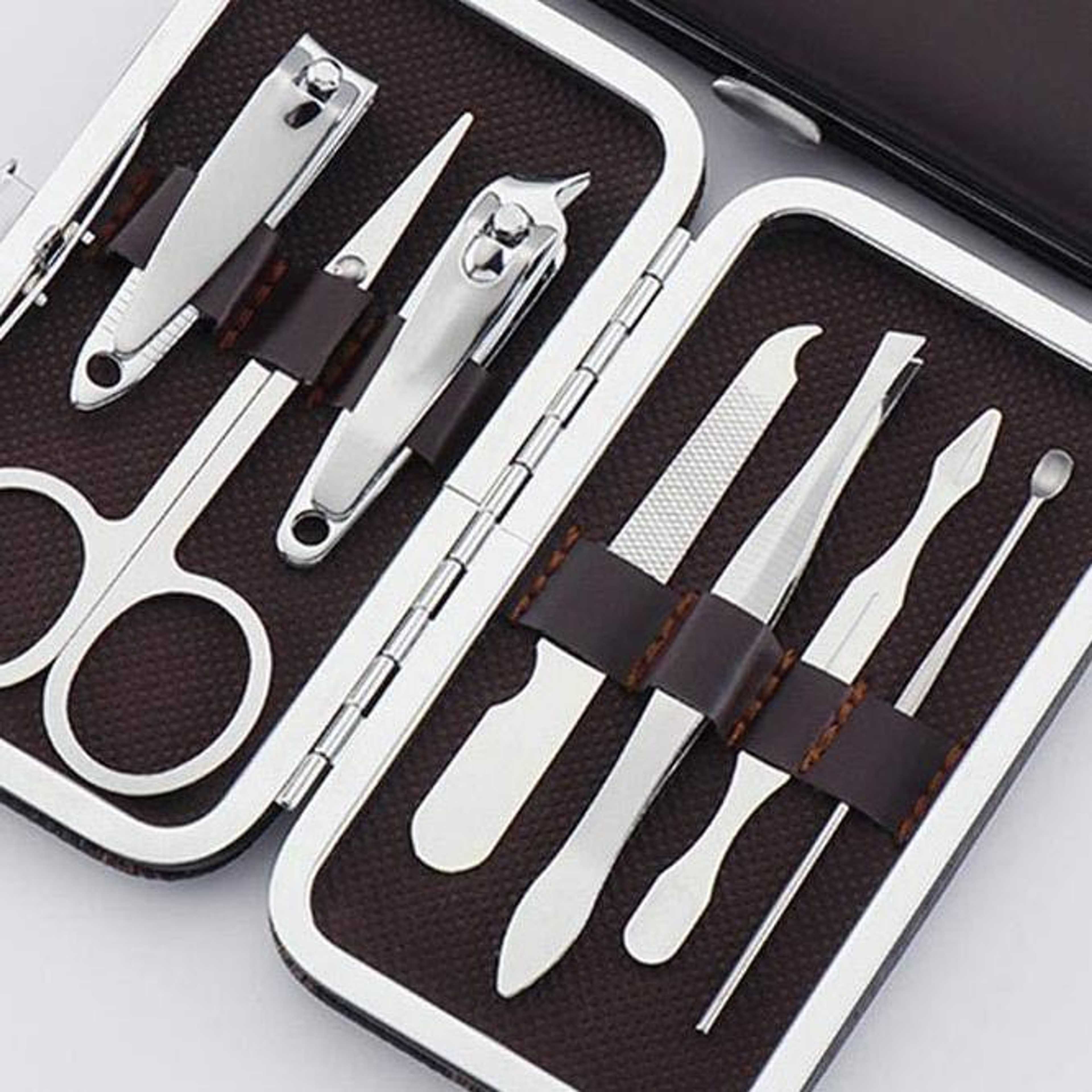 Portable Nail Clipper Care Stainless Steel Scissor Tweezer Manicure Tools Set Sets & Kits multi color boxes - Product Main Image