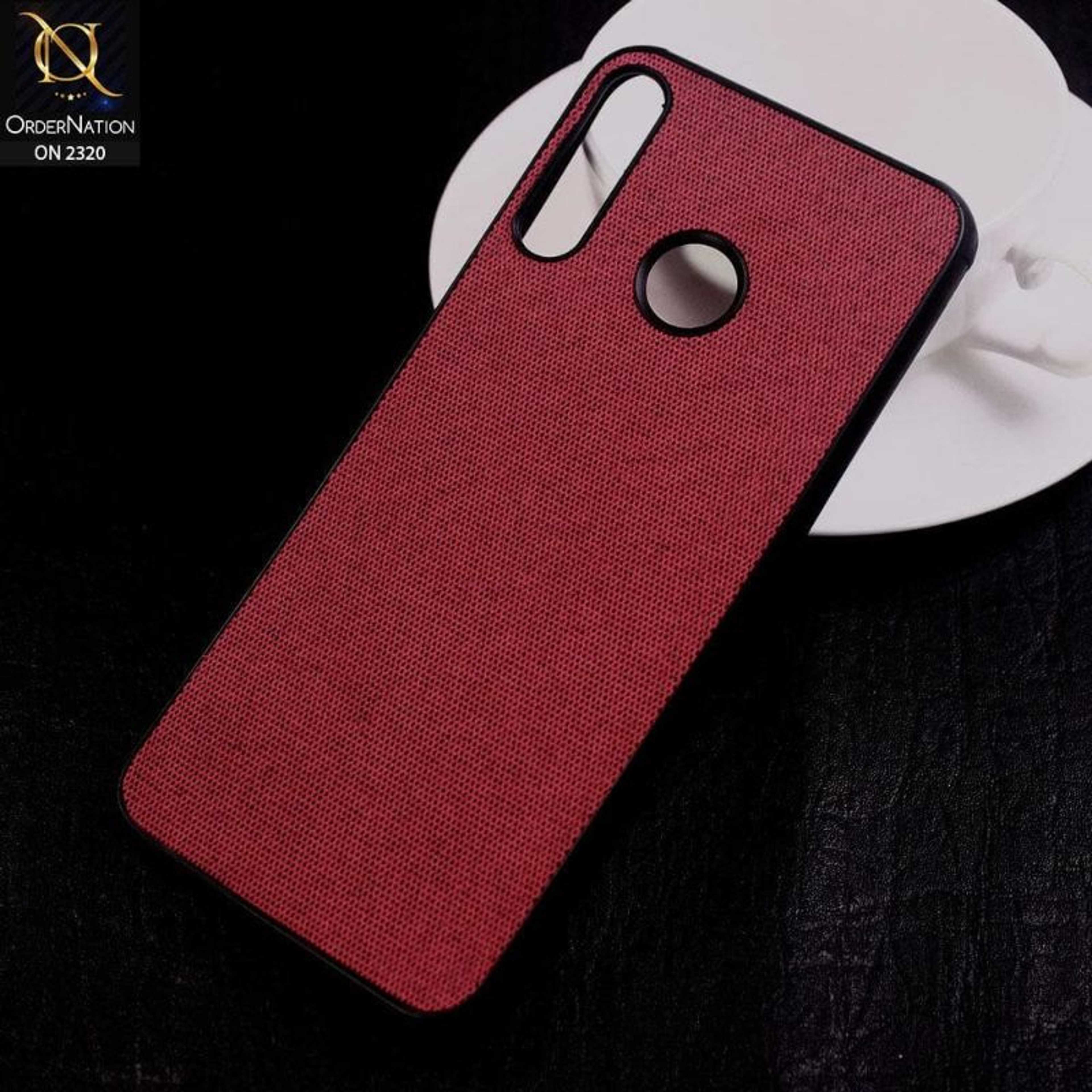 Tecno Spark 4 Cover - Red - Jeans Texture Series Soft Case