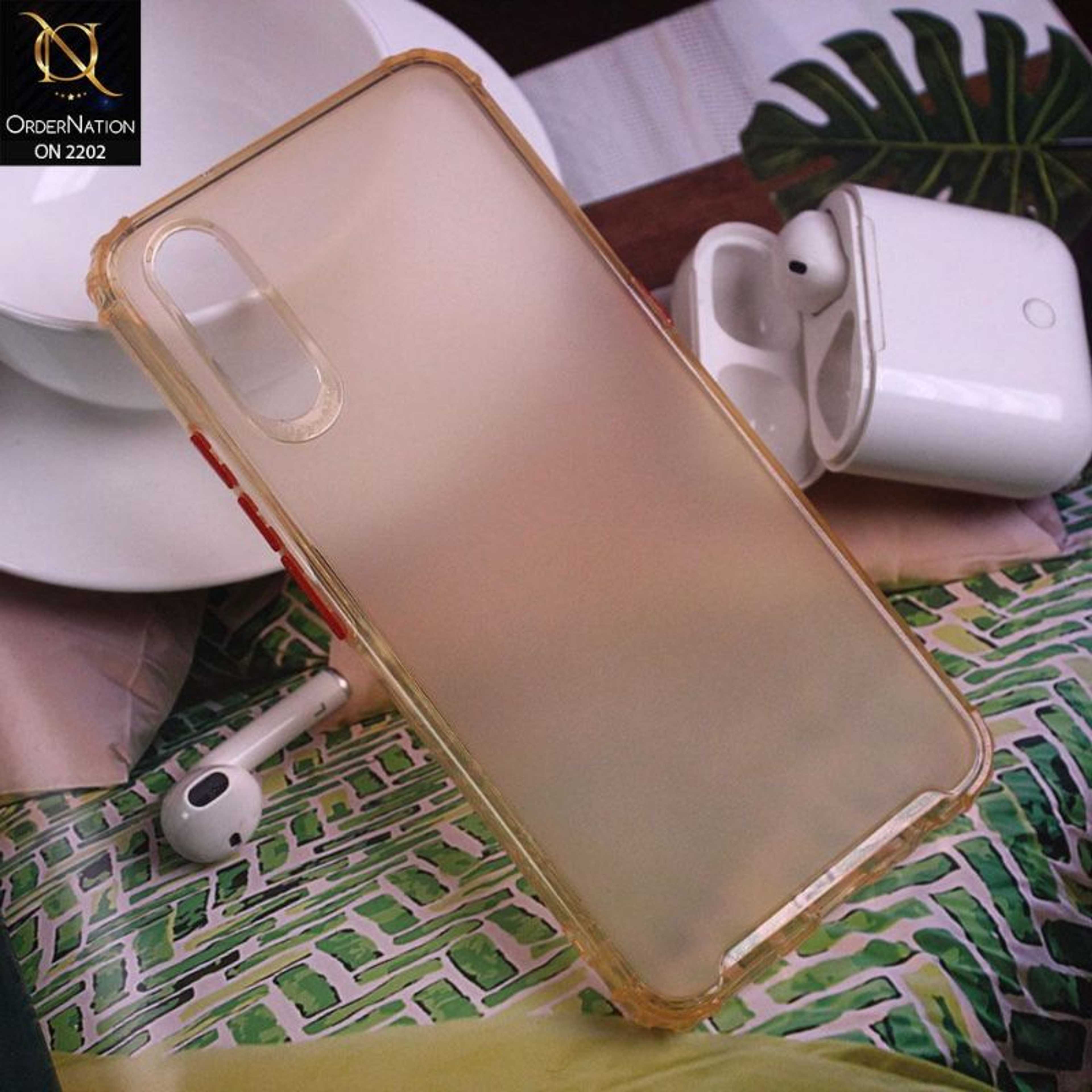 Vivo S1 Cover - Golden - Candy Assorted Color Soft Semi-Transparent Case