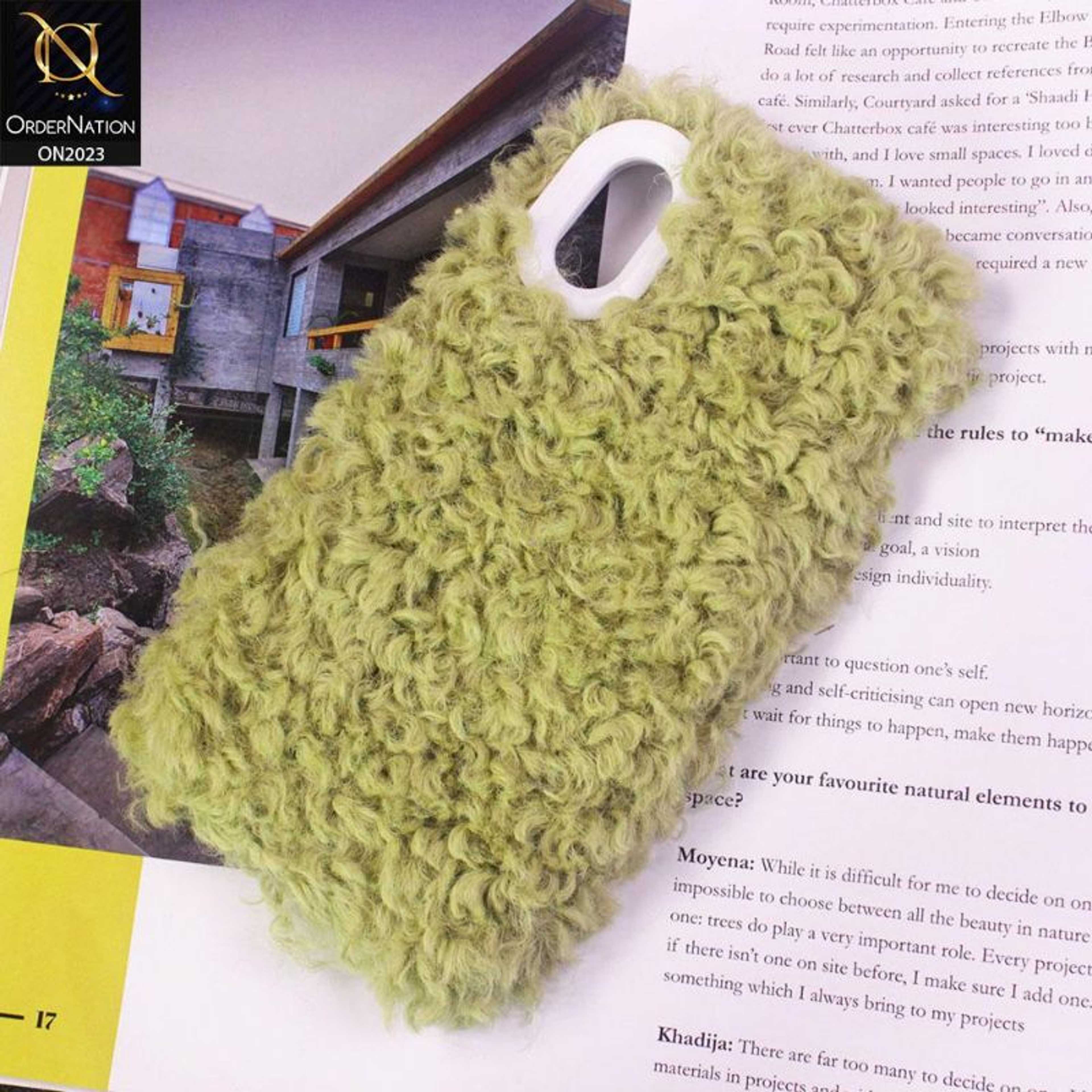 New Fluffy Soft Cute Case For iPhone XS / X - Green